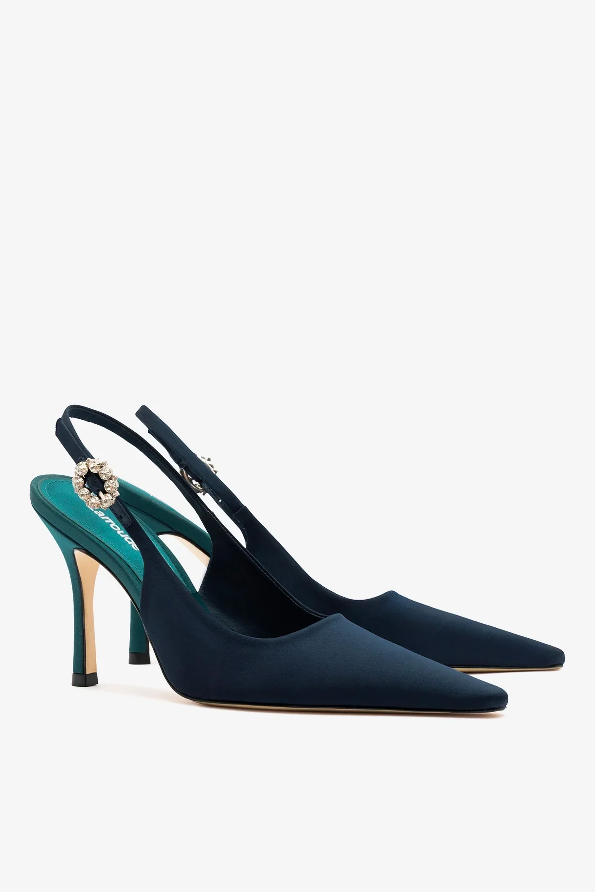 Slingback Carine Cetim Azul - Image 3