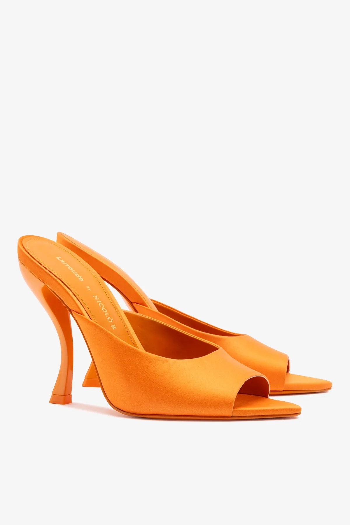 Larroudé x Nicolò B.: Mule Malibu Cetim Laranja - Image 3