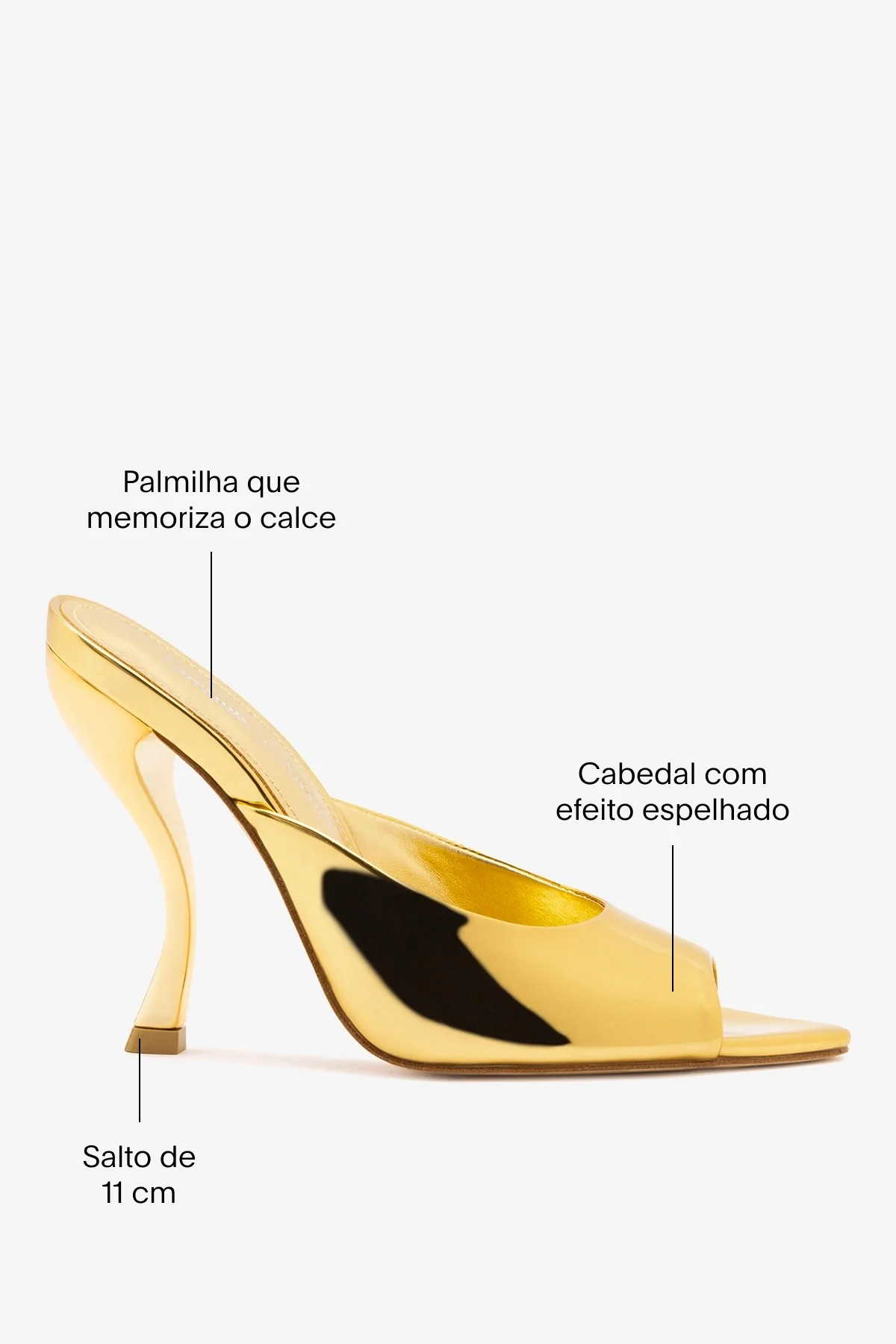 Larroudé x Nicolò B.: Mule Malibu Espelhado Dourado - Image 5