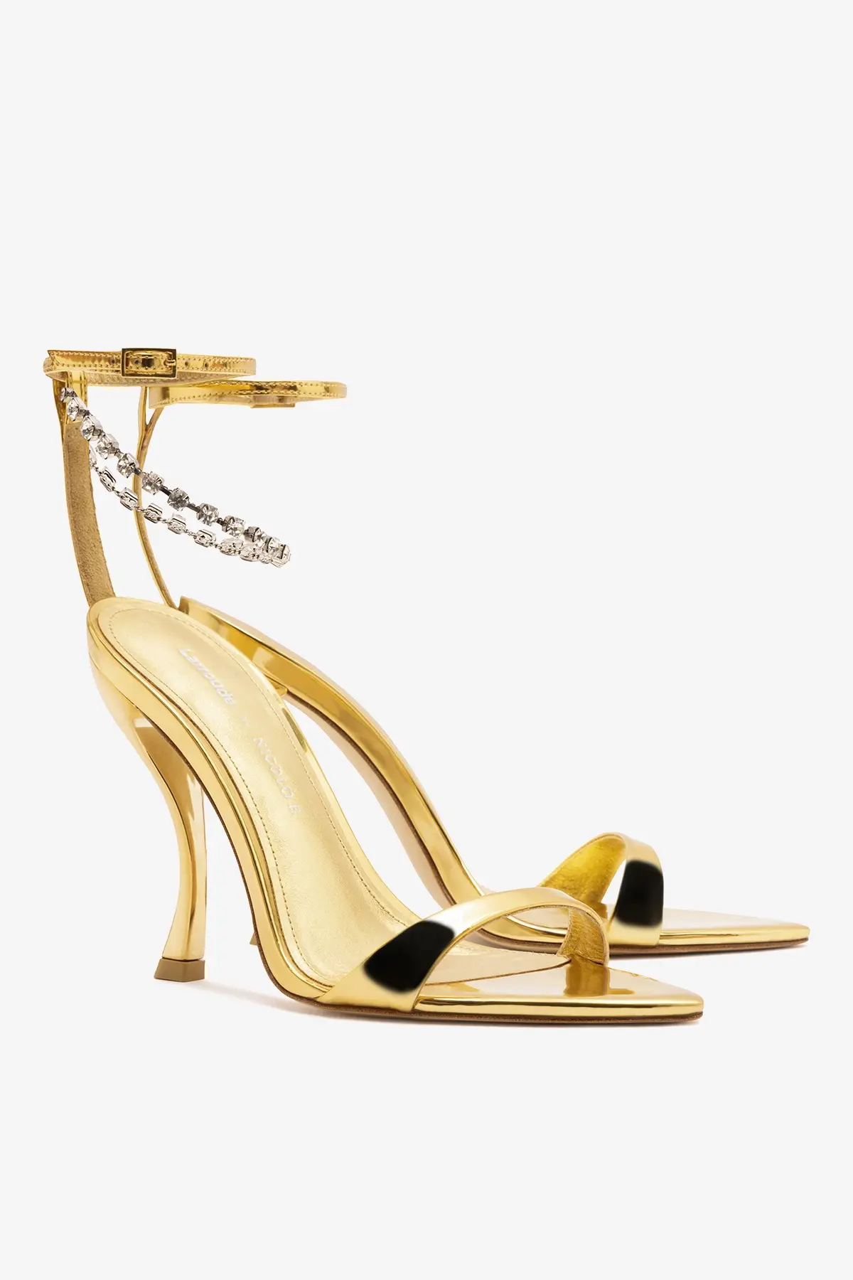 Larroudé x Nicolò B.: Sandália Nana Espelhado Dourado - Image 3