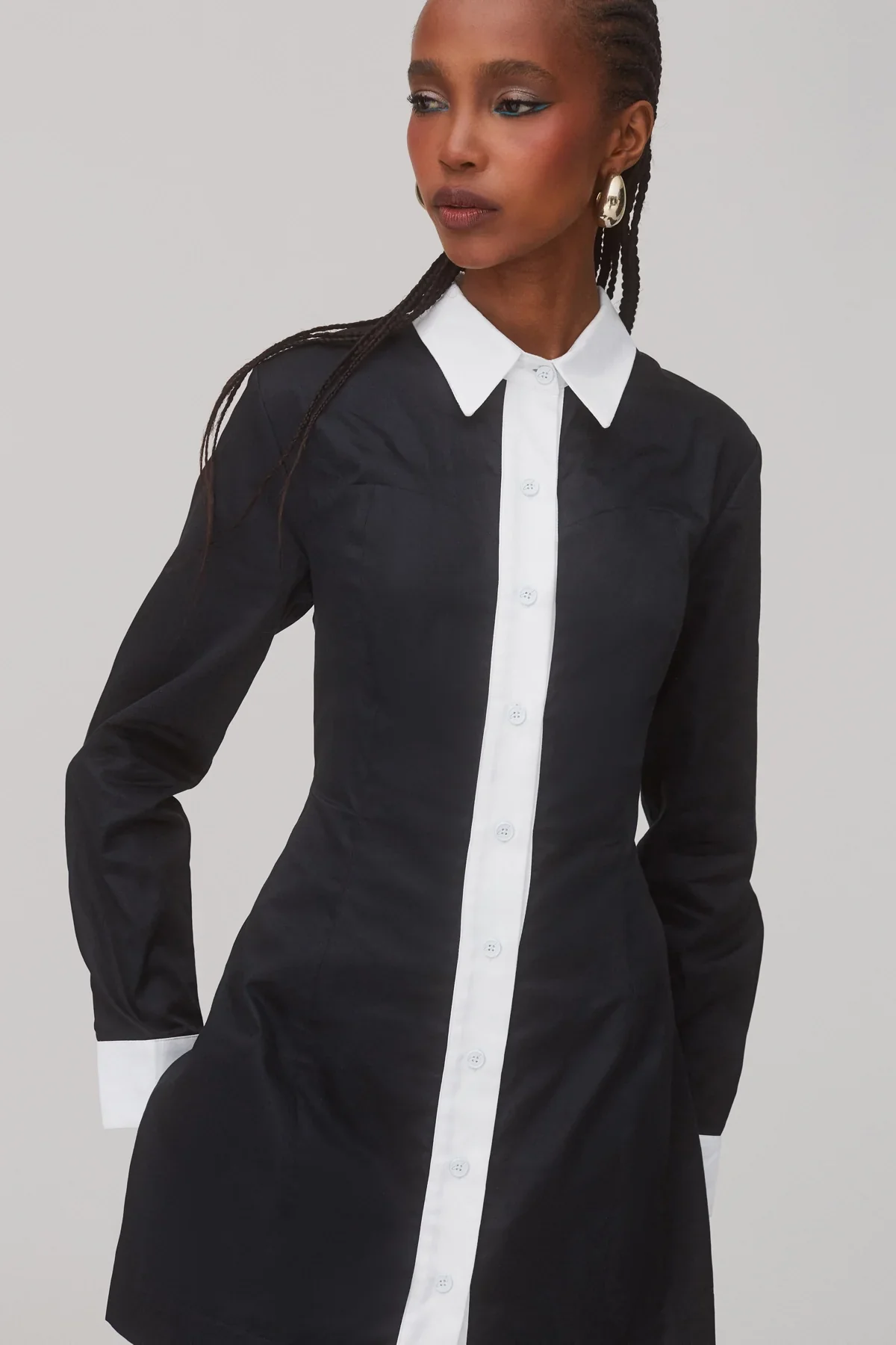 Vestido Bustiê Annie Algodão Preto e Branco - Image 5