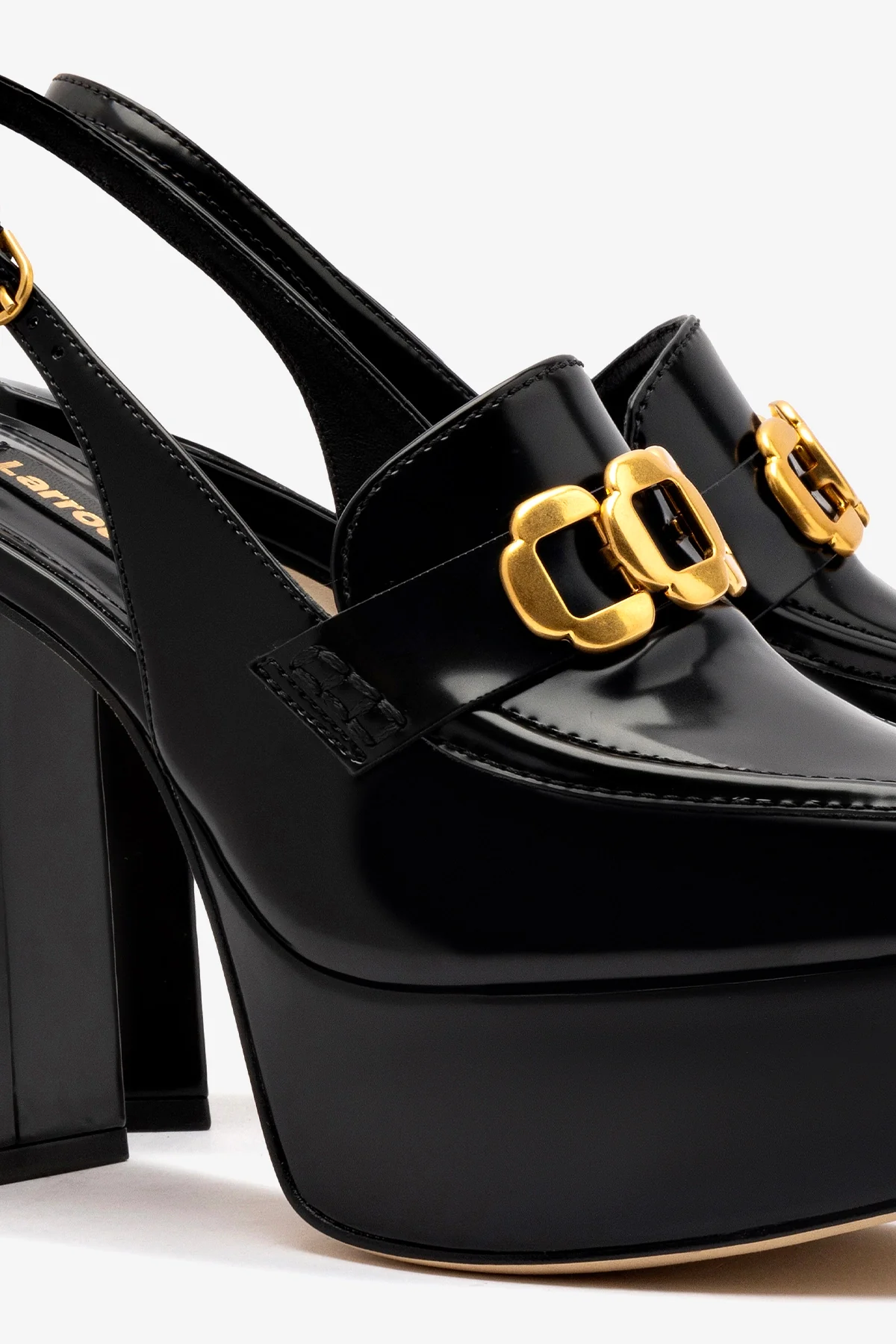 Slingback Plataforma Harrington Hi Couro Preto - Image 4