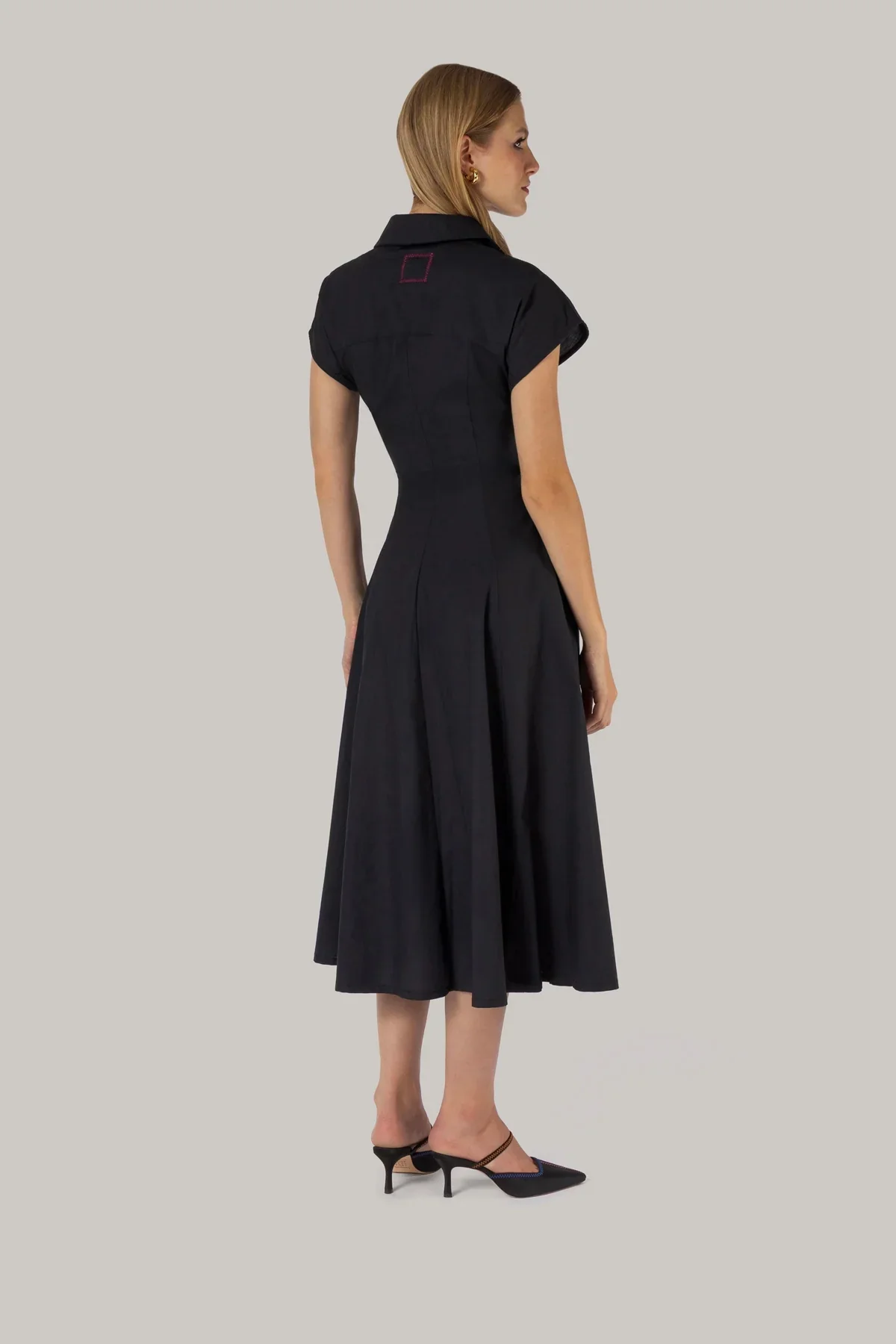 Vestido Chemise Jessica Percal Preto - Image 4