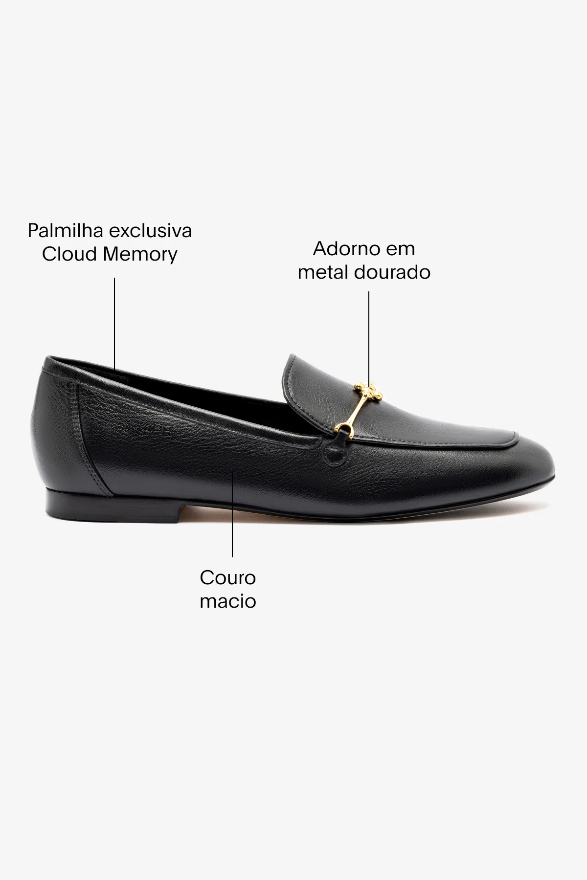 Mocassim Katherine Couro Preto - Image 5