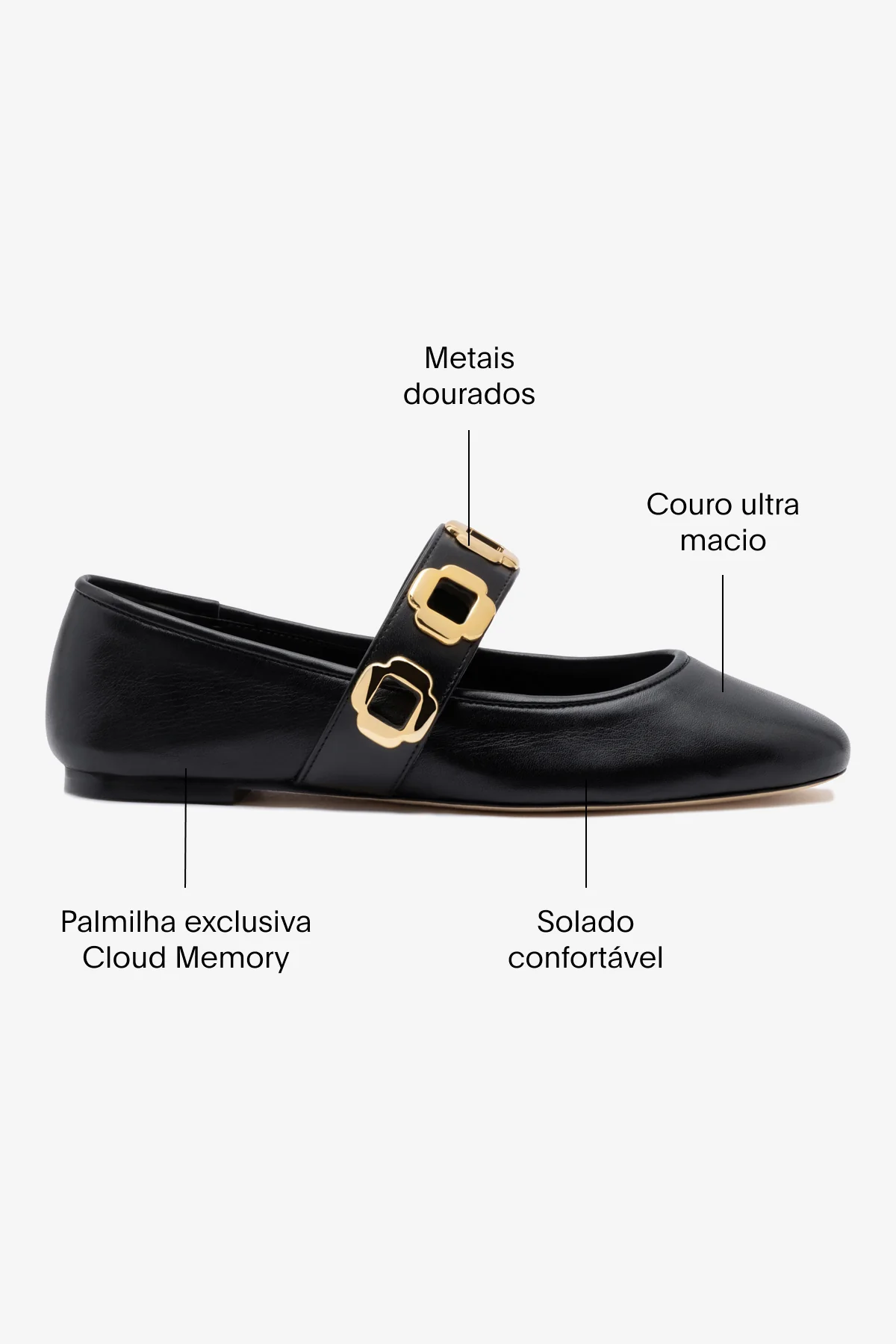 Sapatilha Milan Couro Preto - Image 5