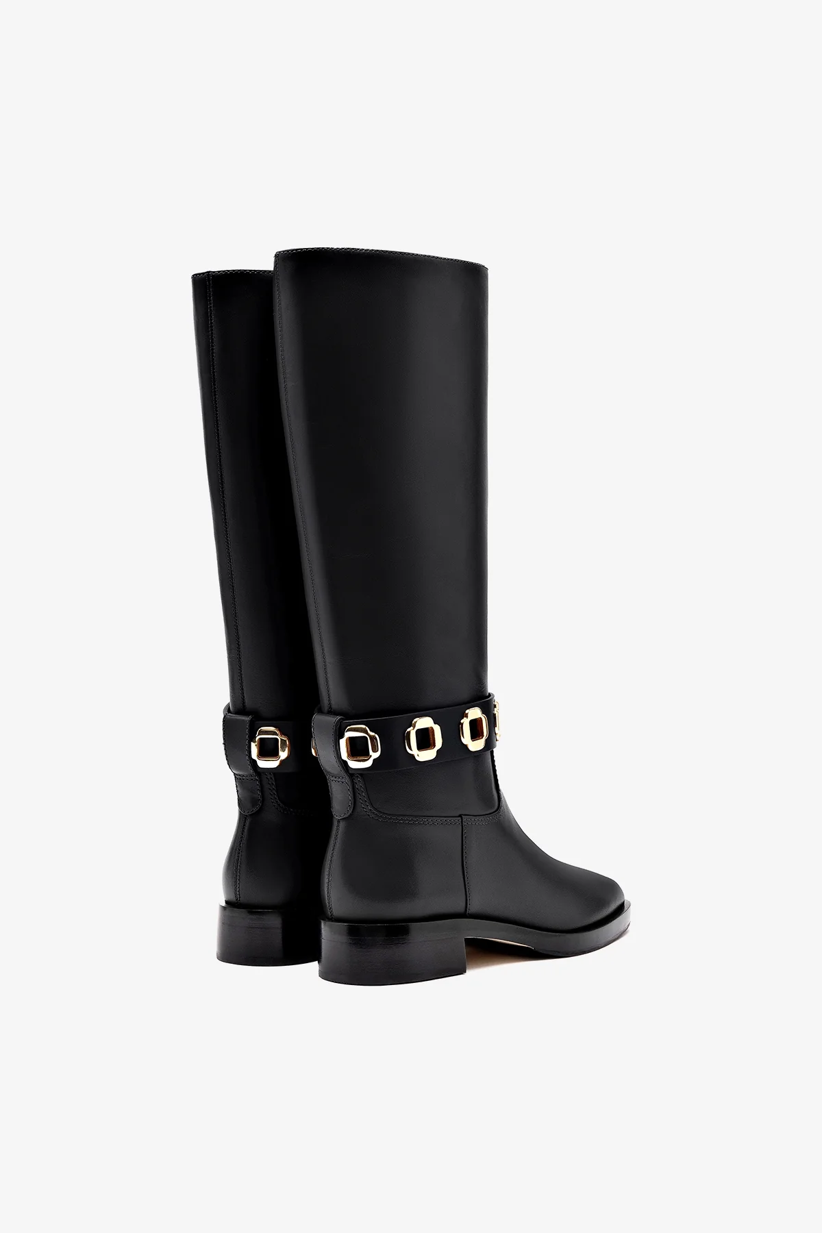 Bota Flat Milan Couro Preto - Image 7