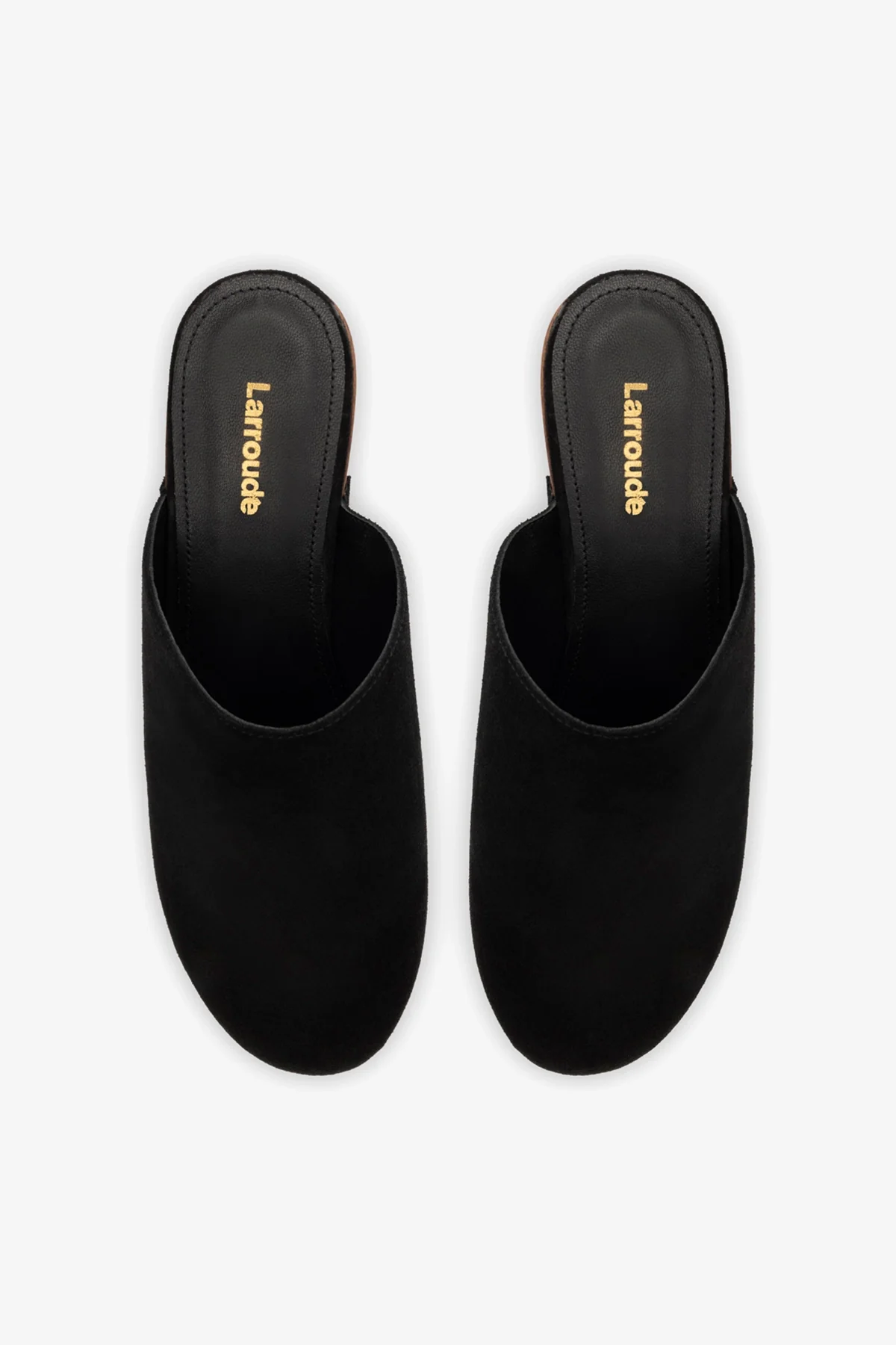 Mule Clog Plataforma Miso Camurça Preto - Image 6