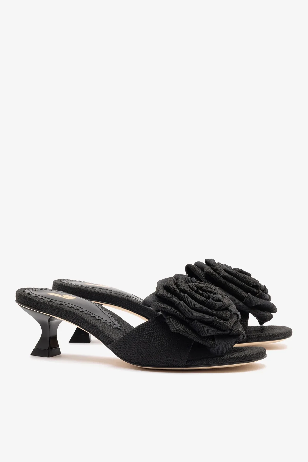 Mule Scarlet Low Ráfia Preto - Image 3