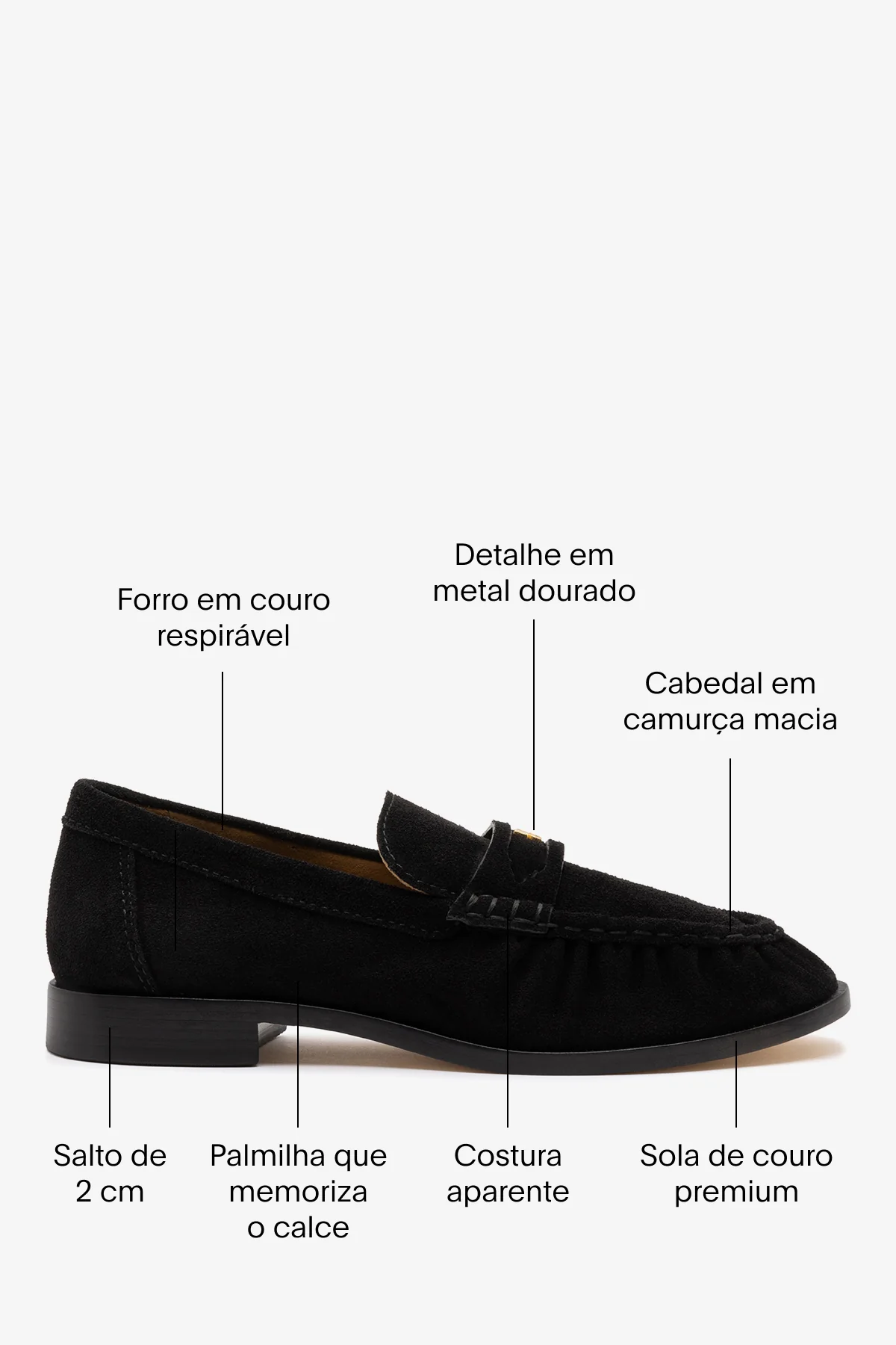 Mocassim Suki Soft Camurça Preto - Image 6