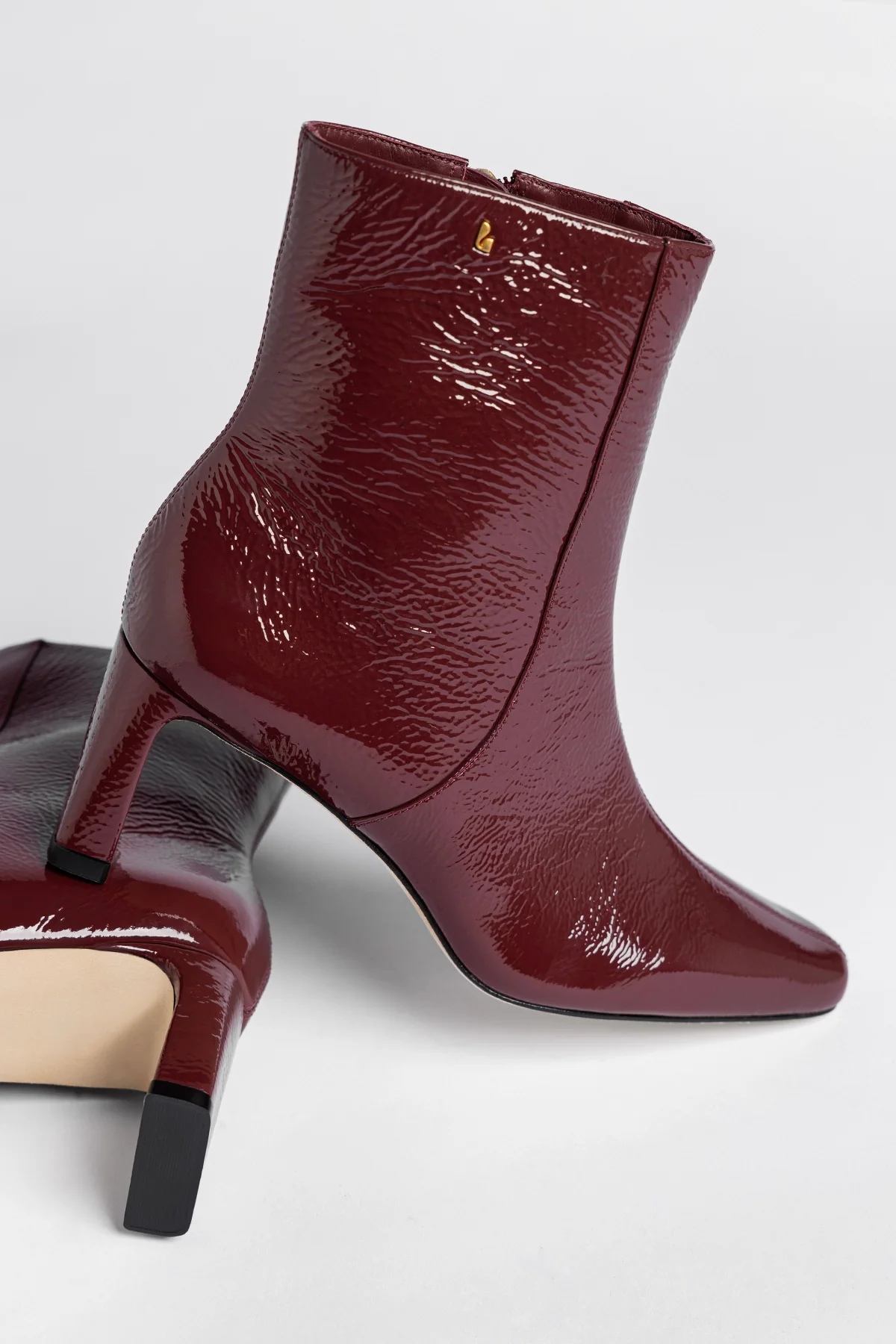 Bota Alexis Couro Verniz Bordô - Image 3