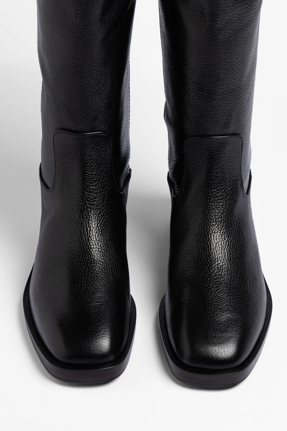 Bota Cano Largo Anne Couro Preto - Image 4