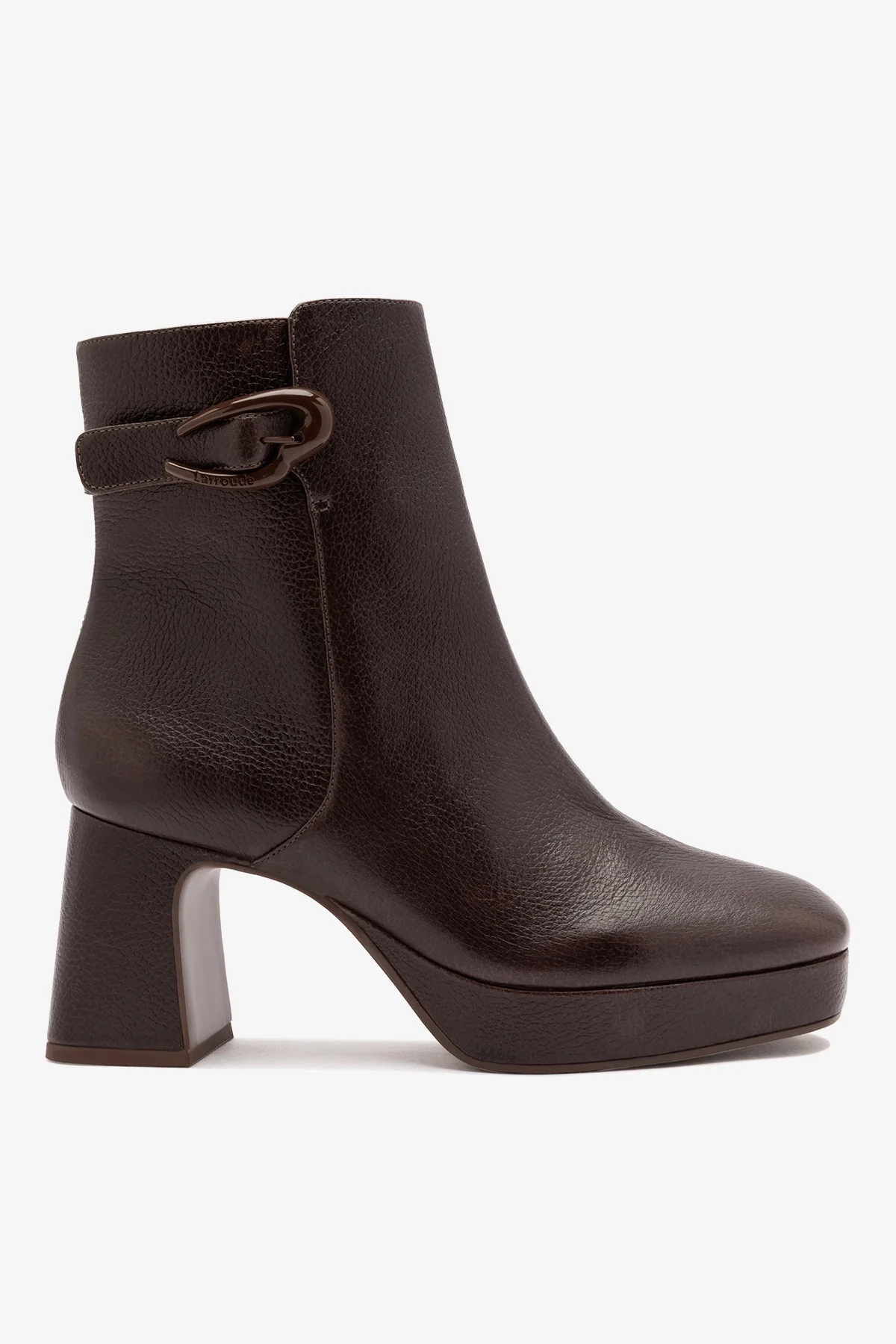 Bota Plataforma Dolly Verona Low Couro Marrom