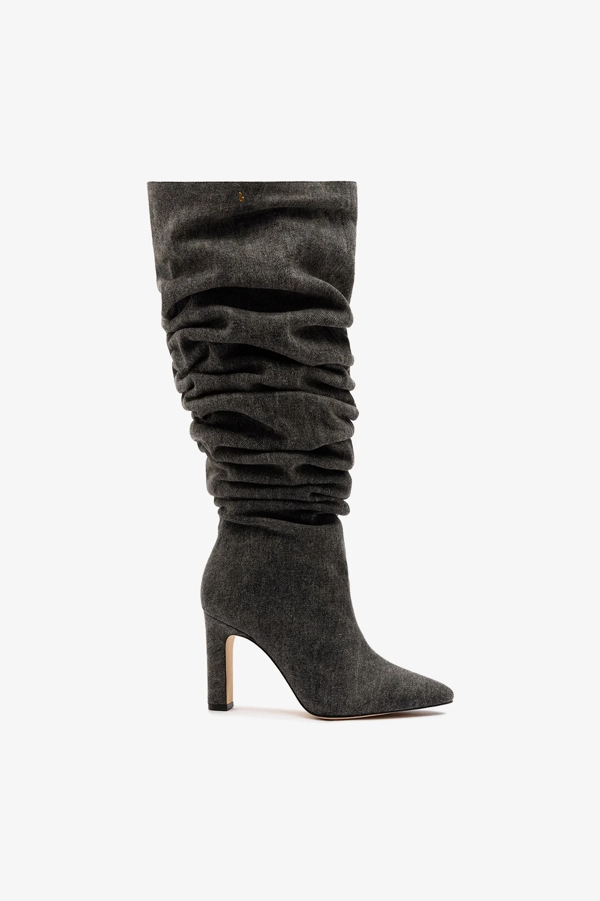 Bota Slouch Cindy Jeans Preto