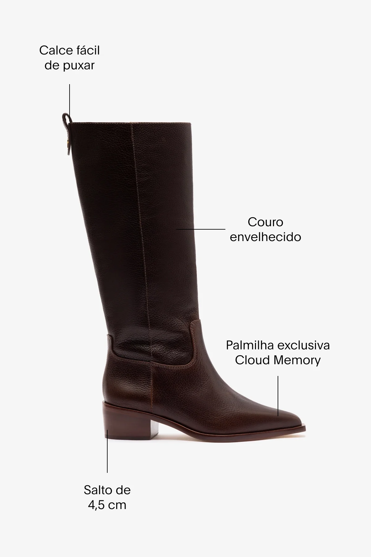 Bota Florencia Couro Marrom - Image 5