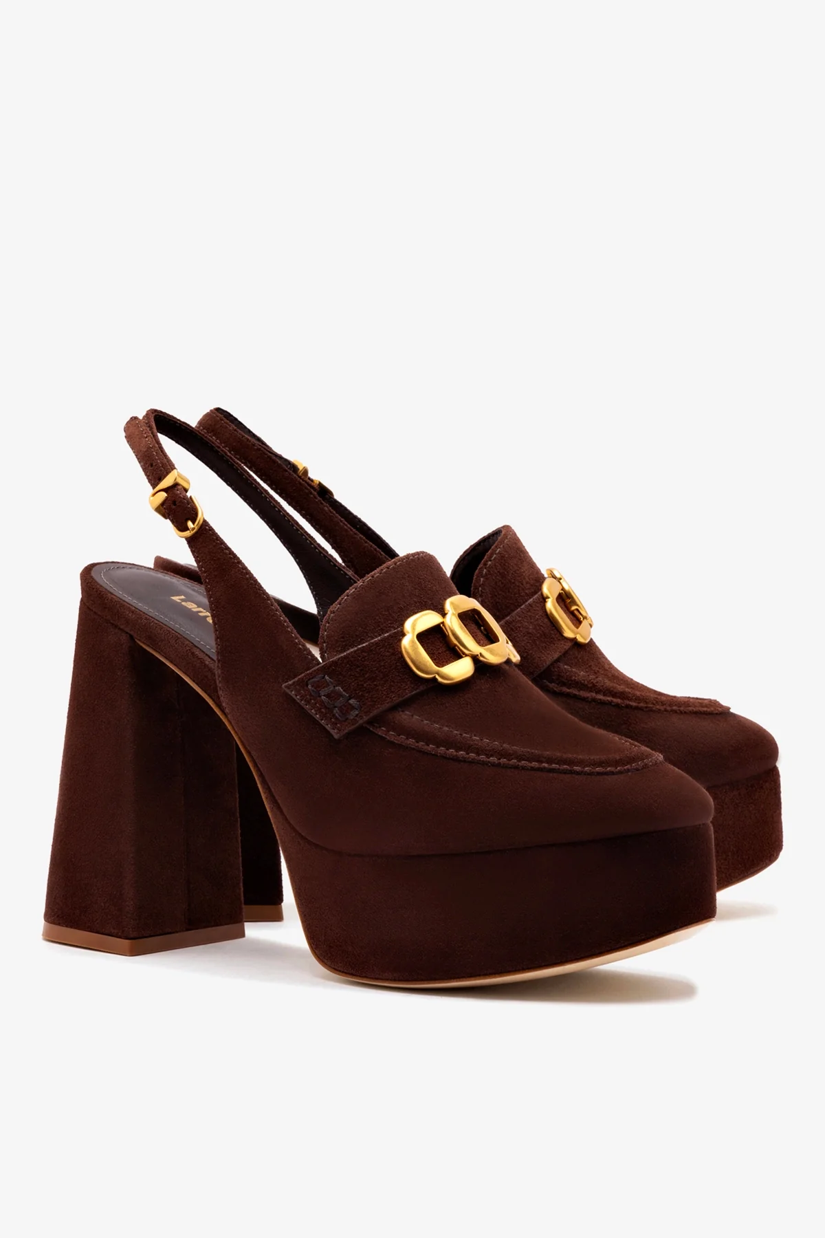 Slingback Plataforma Harrington Hi Camurça Marrom - Image 3