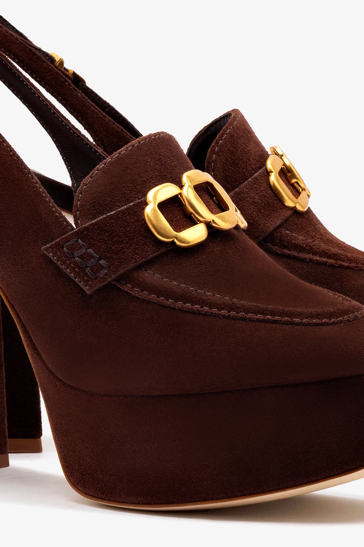 Slingback Plataforma Harrington Hi Camurça Marrom - Image 4