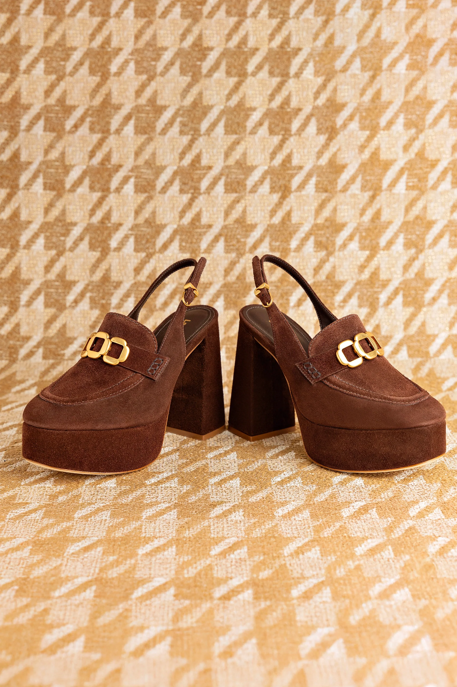 Slingback Plataforma Harrington Hi Camurça Marrom - Image 6