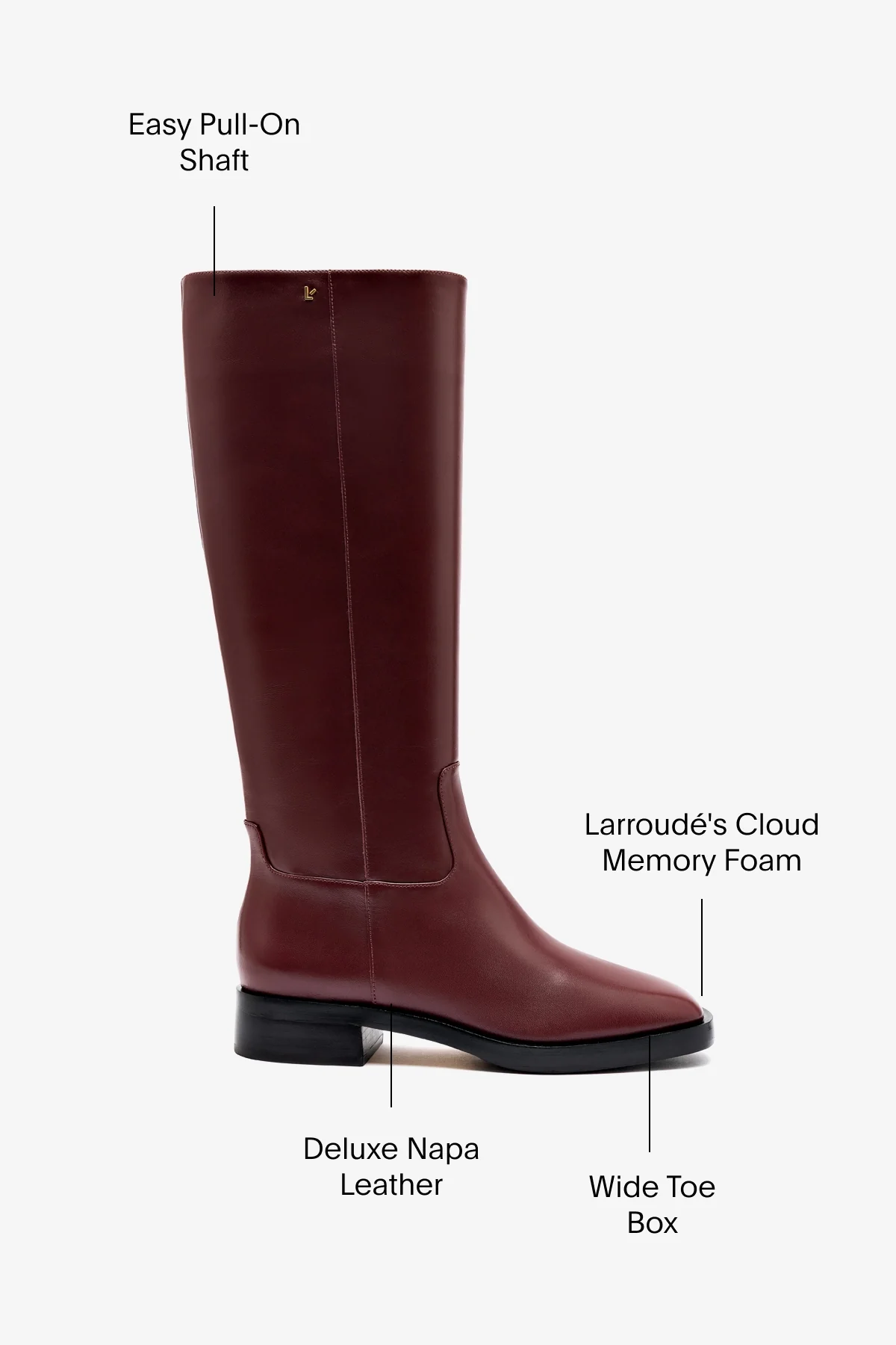 Bota Anne Couro Bordô - Image 5