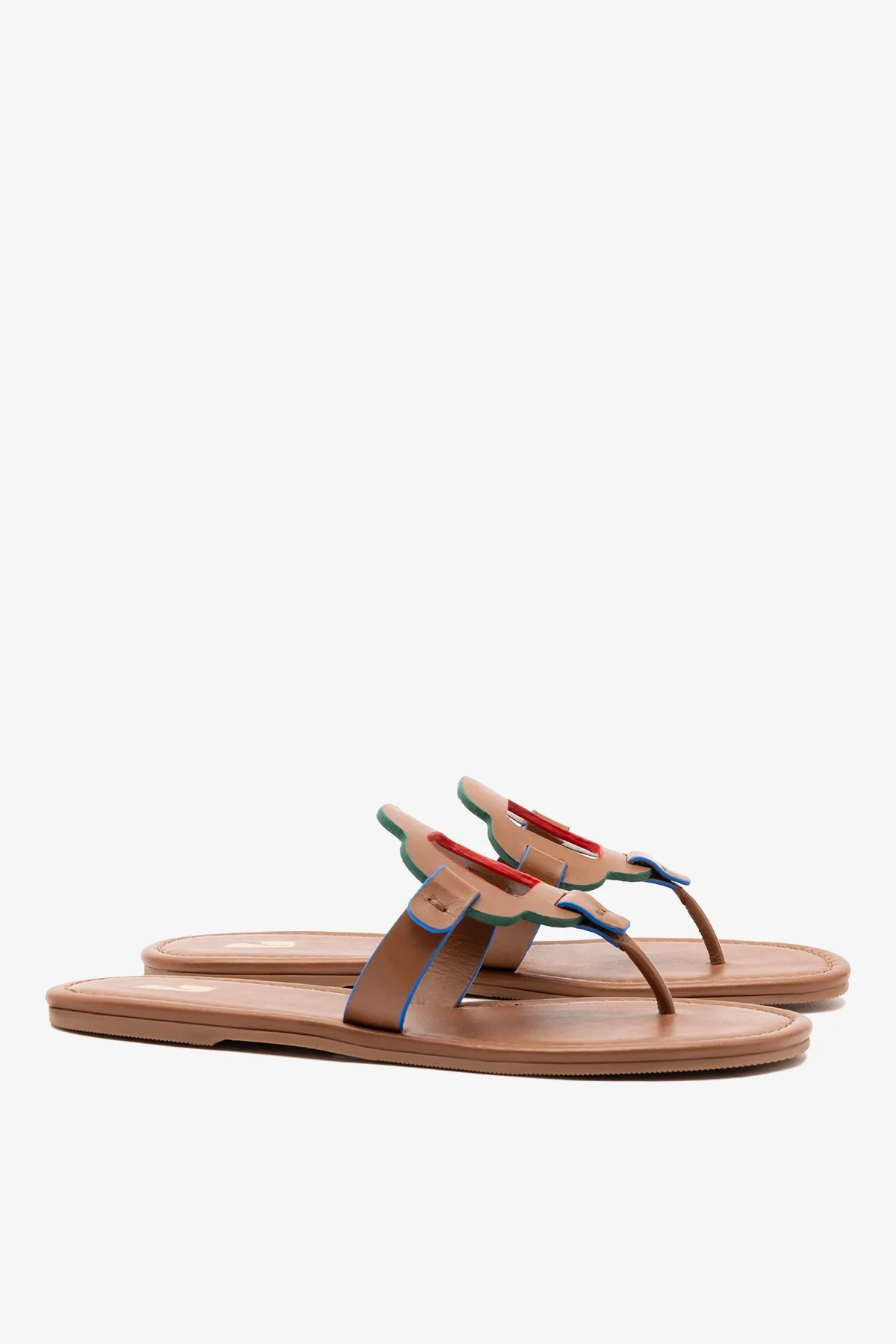 Sandália Flat Margherita Couro Caramelo - Image 3