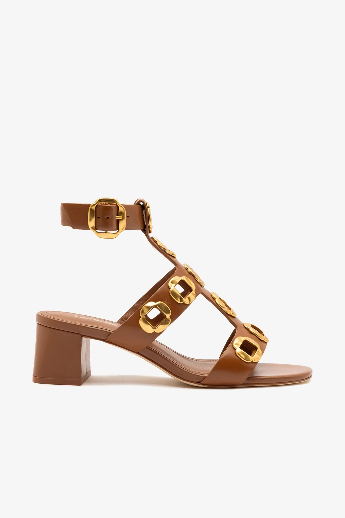 Sandália Gladiadora Milan Couro Caramelo
