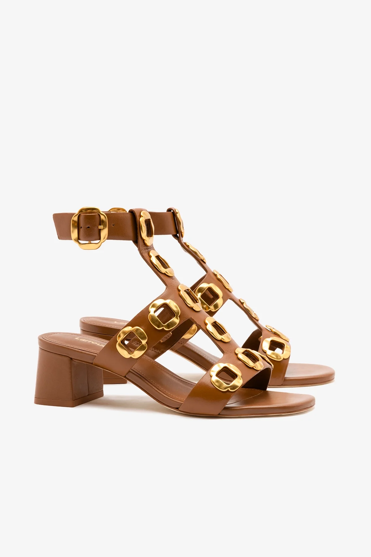 Sandália Gladiadora Milan Couro Caramelo - Image 3