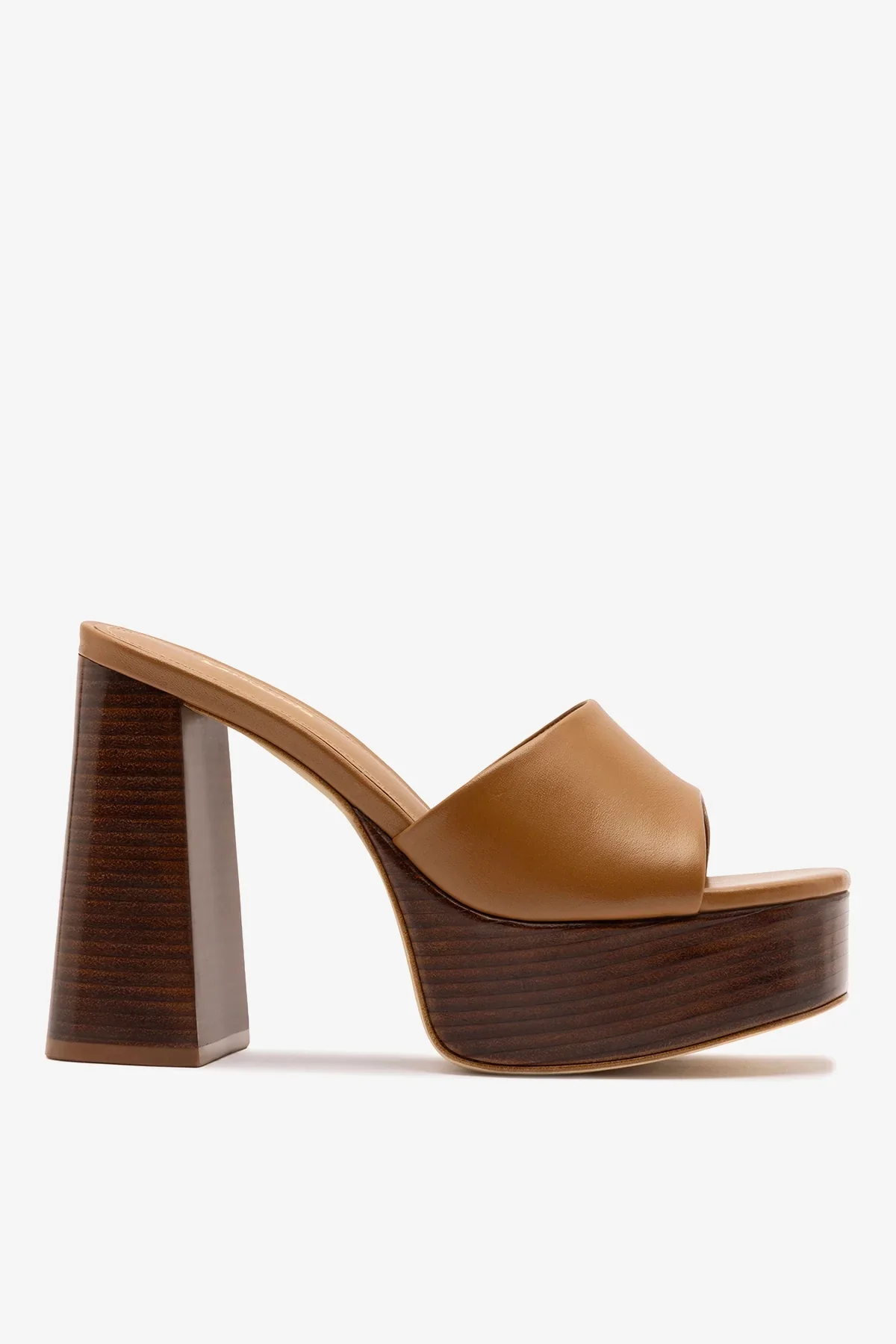 Mule Dolly Couro Caramelo