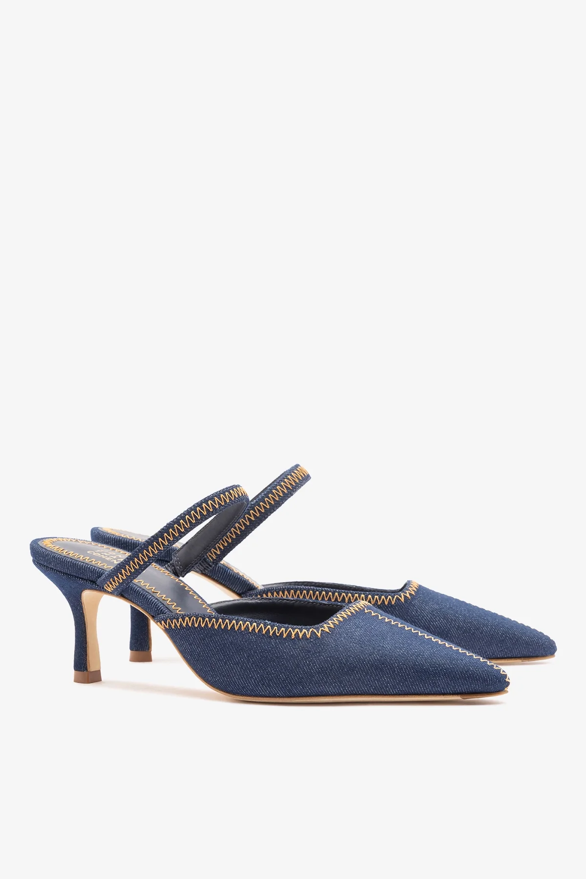 Larroudé x Jonathan Cohen: Mule Zig Zag Jeans Azul - Image 2