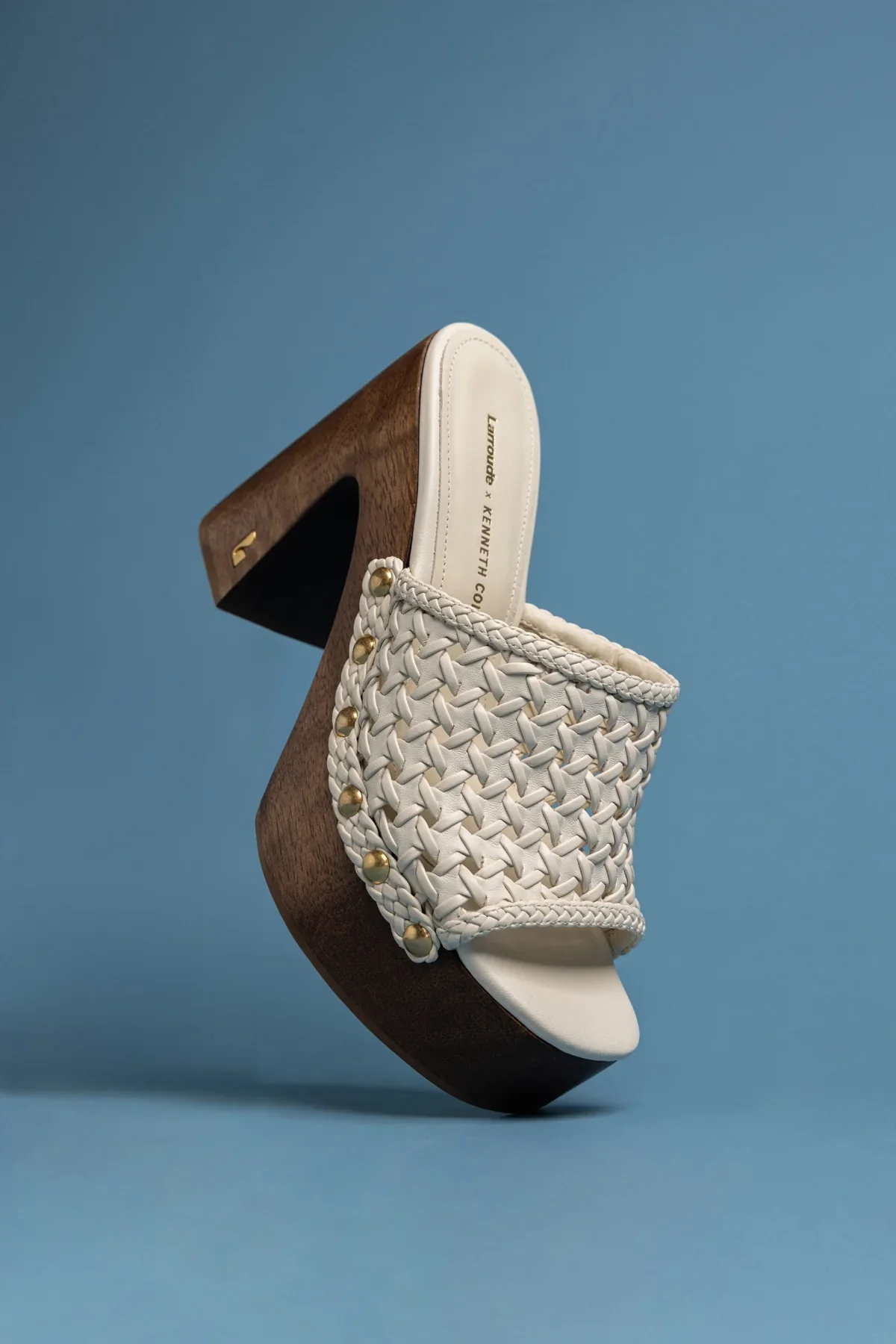 Larroudé x Kenneth Cole: Mule Macramê Couro Off White - Image 2
