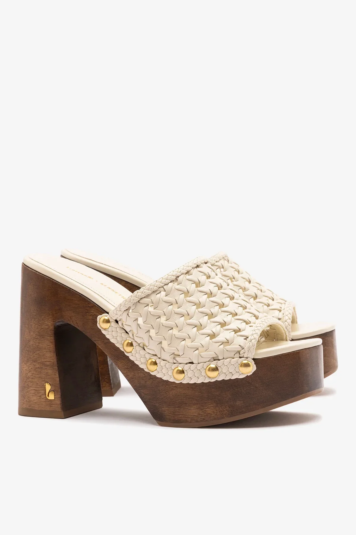 Larroudé x Kenneth Cole: Mule Macramê Couro Off White - Image 3