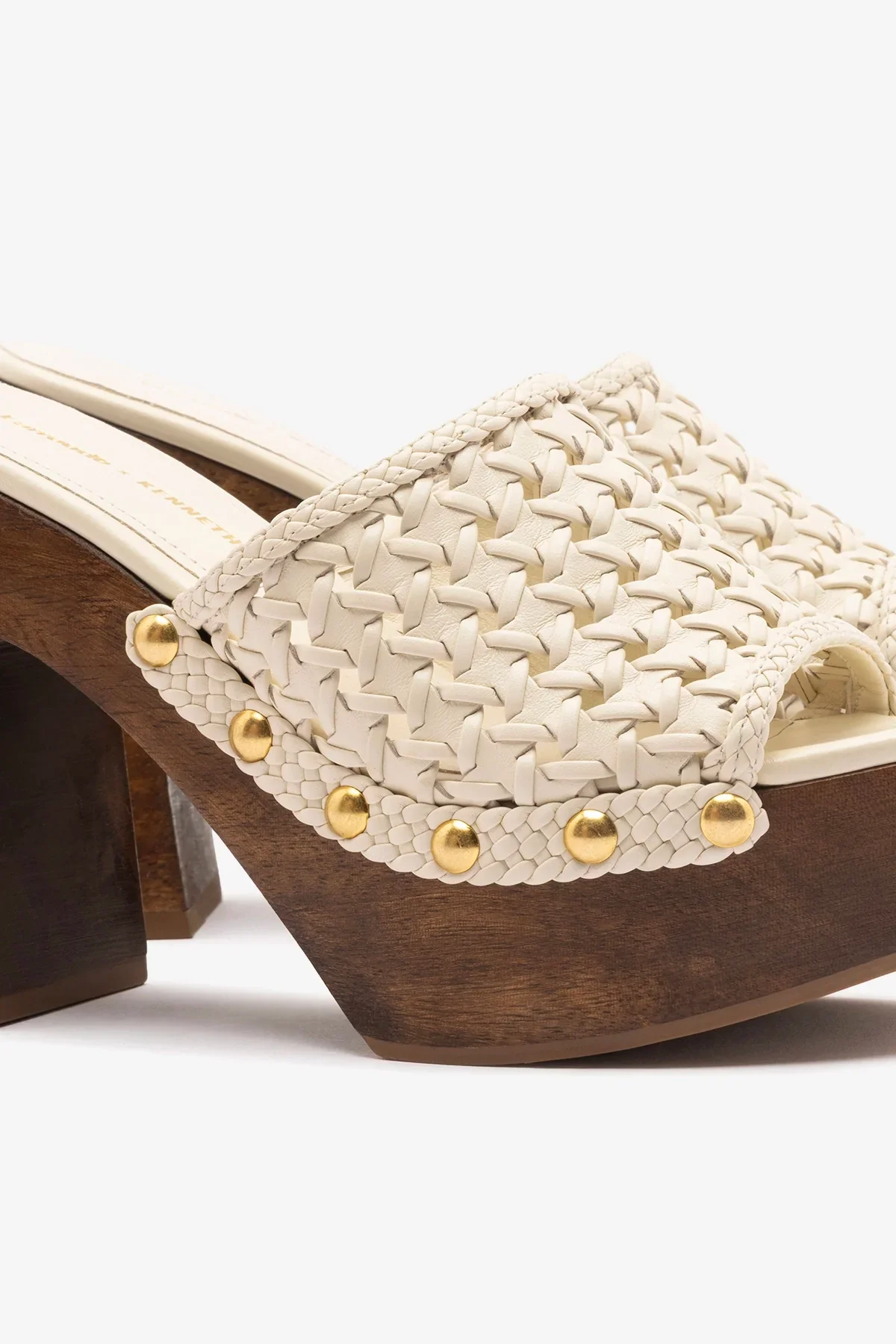 Larroudé x Kenneth Cole: Mule Macramê Couro Off White - Image 4