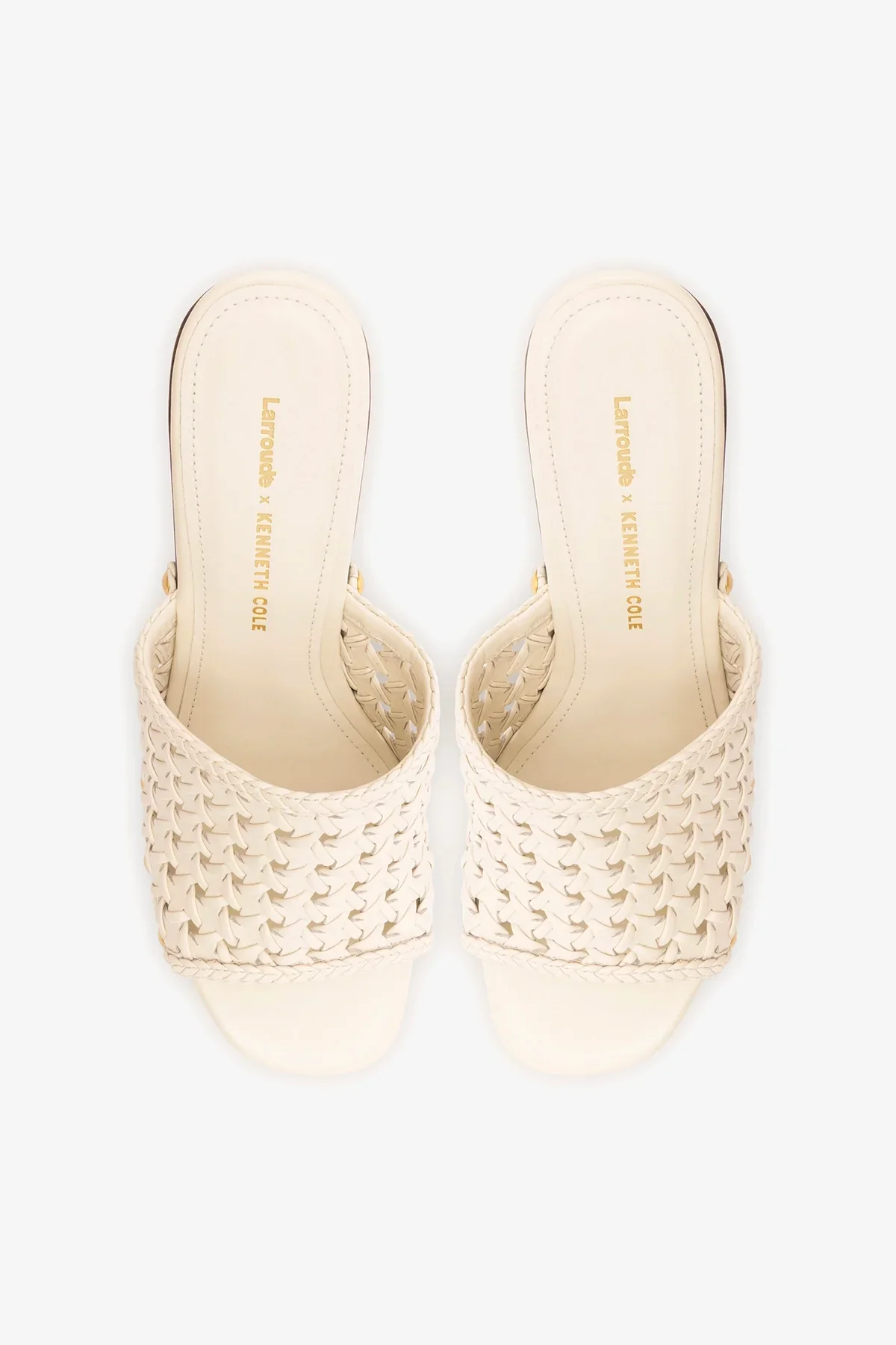 Larroudé x Kenneth Cole: Mule Macramê Couro Off White - Image 6