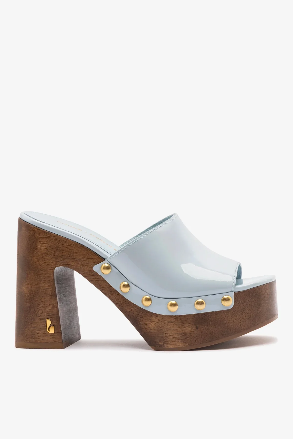 Larroudé x Kenneth Cole: Mule Couro Verniz Azul