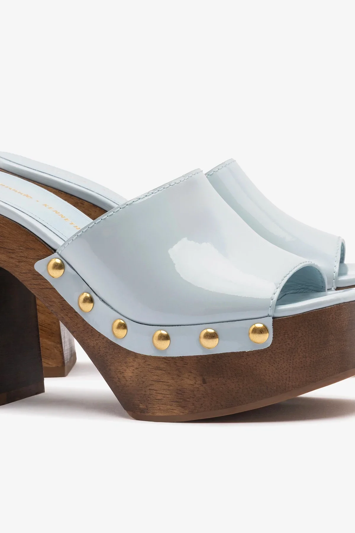 Larroudé x Kenneth Cole: Mule Couro Verniz Azul - Image 3