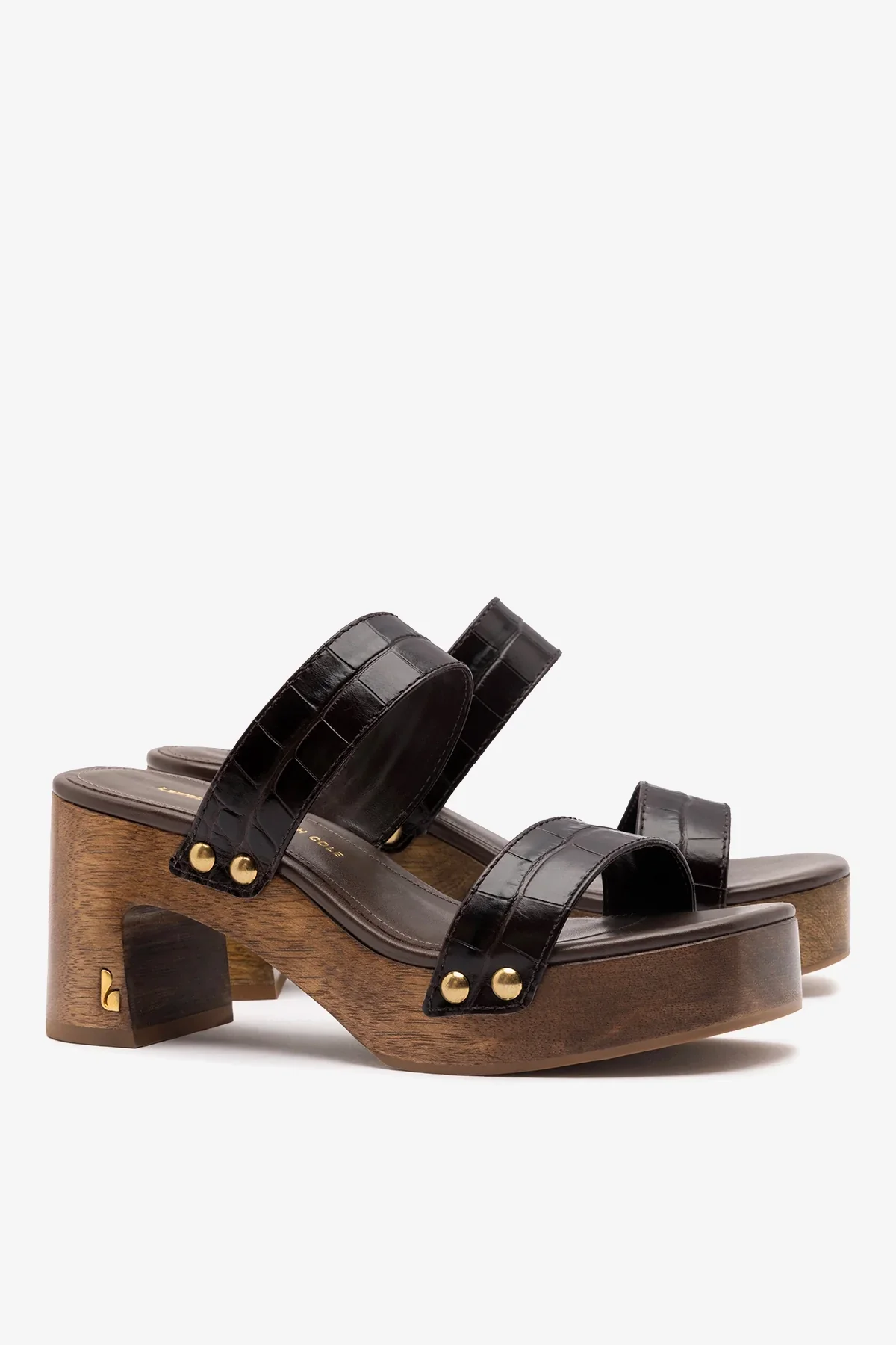 Larroudé x Kenneth Cole: Mule Couro Croco Marrom - Image 3