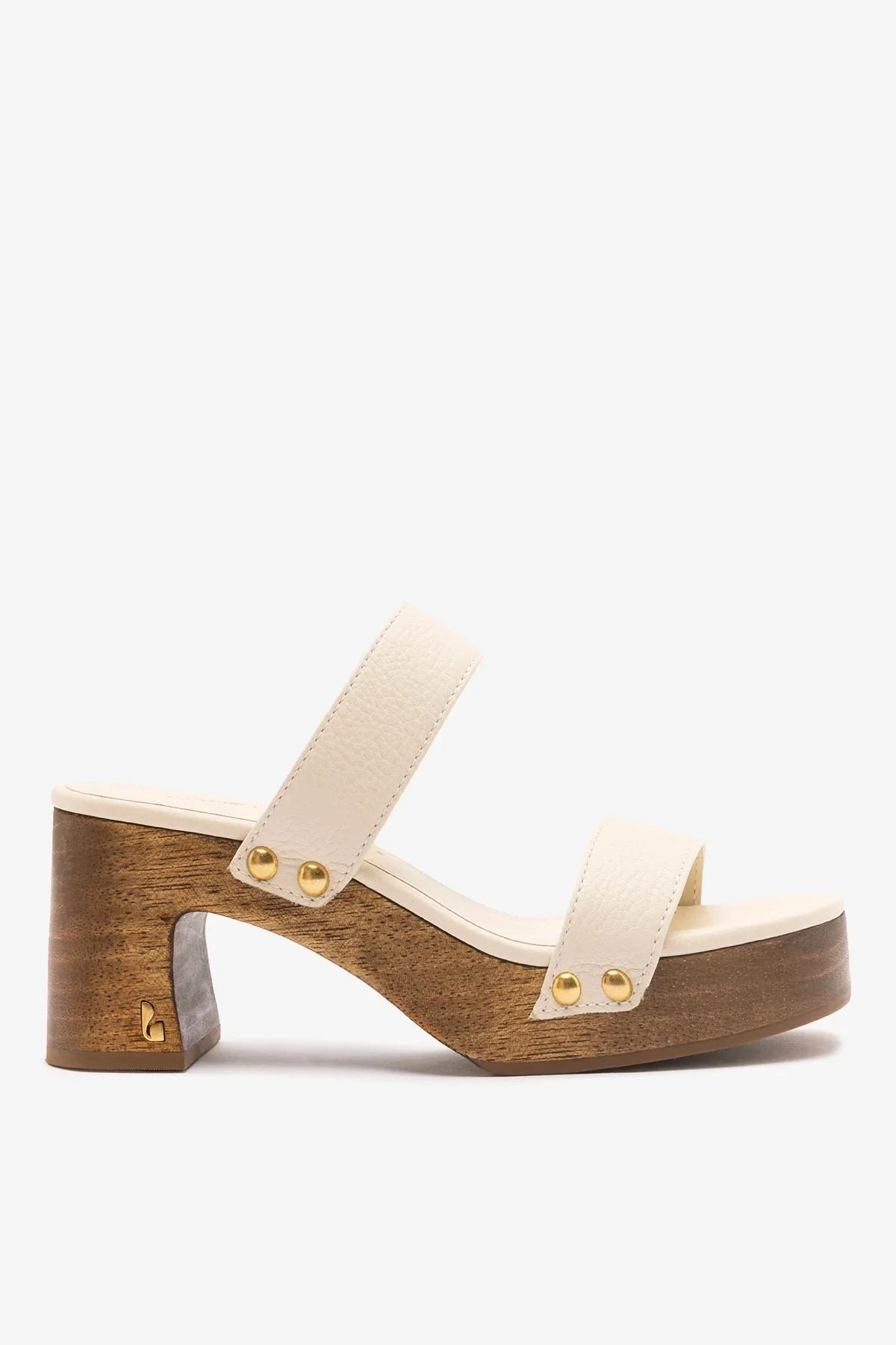 Larroudé x Kenneth Cole: Mule Couro Off White