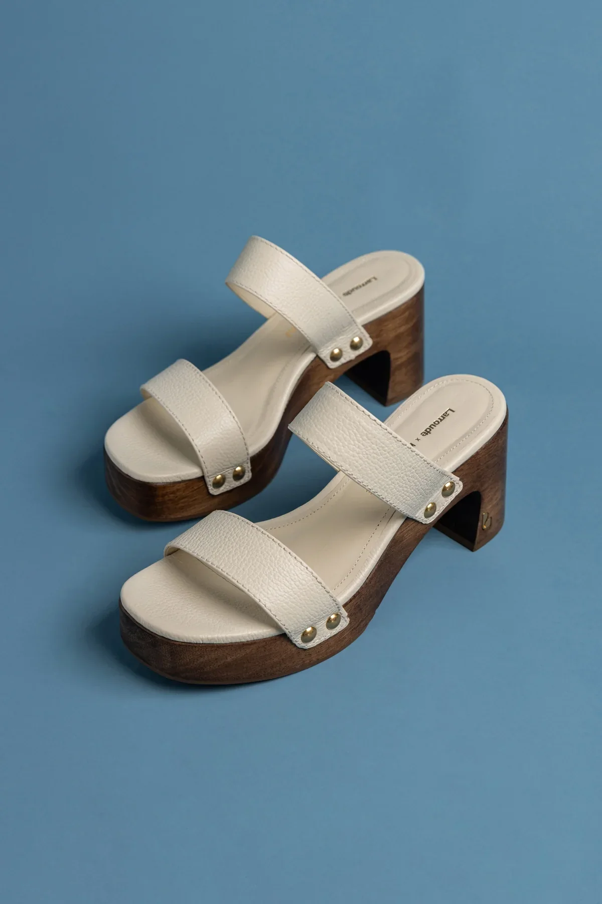 Larroudé x Kenneth Cole: Mule Couro Off White - Image 2