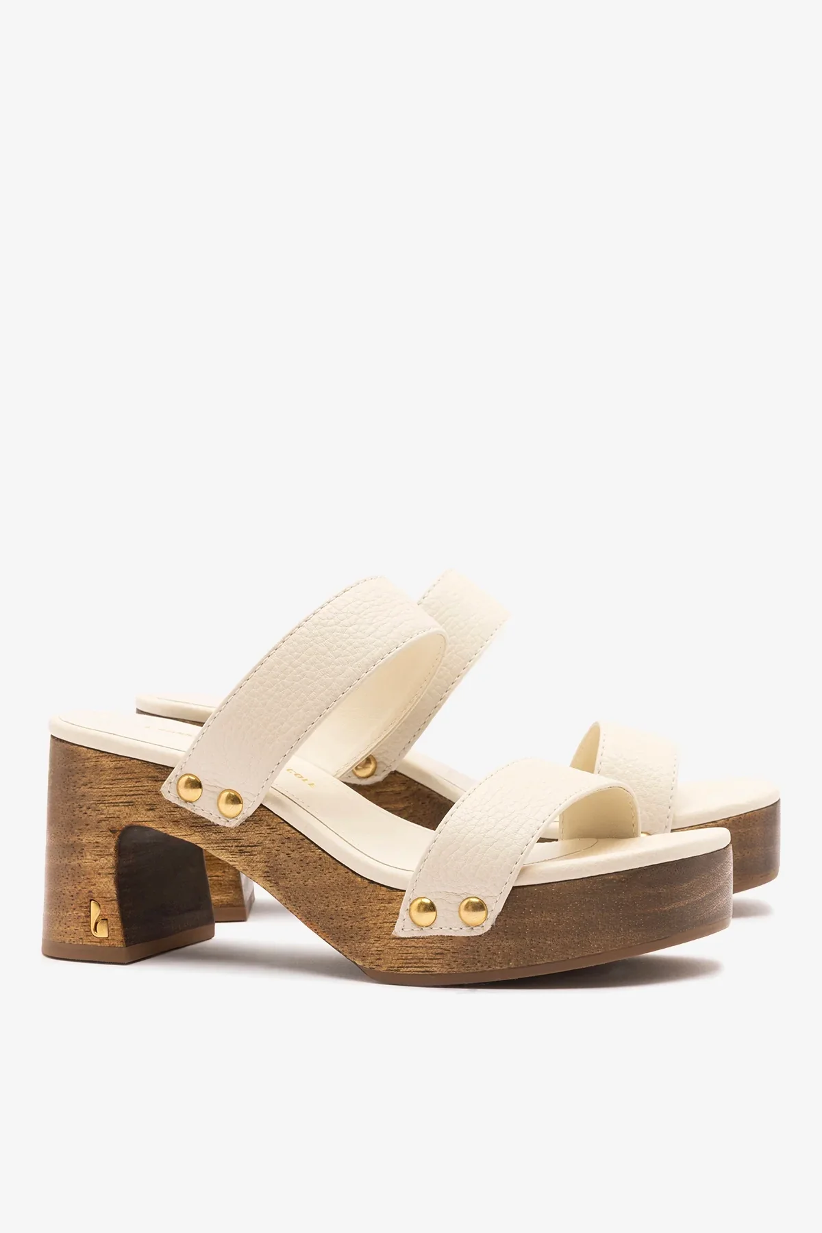Larroudé x Kenneth Cole: Mule Couro Off White - Image 3