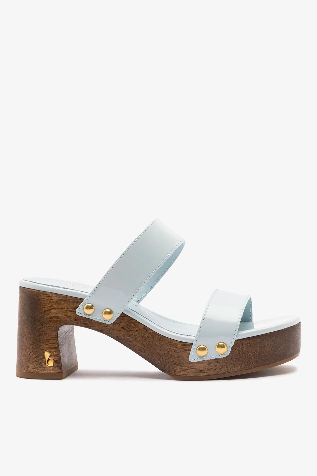 Larroudé x Kenneth Cole: Mule Couro Verniz Azul