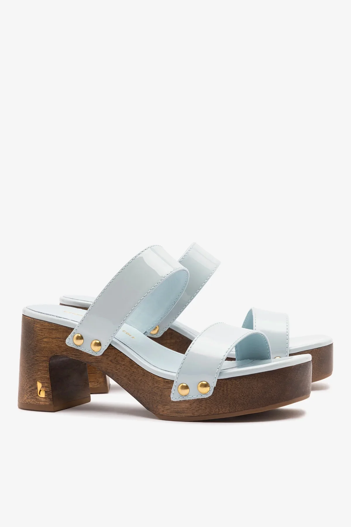 Larroudé x Kenneth Cole: Mule Couro Verniz Azul - Image 3