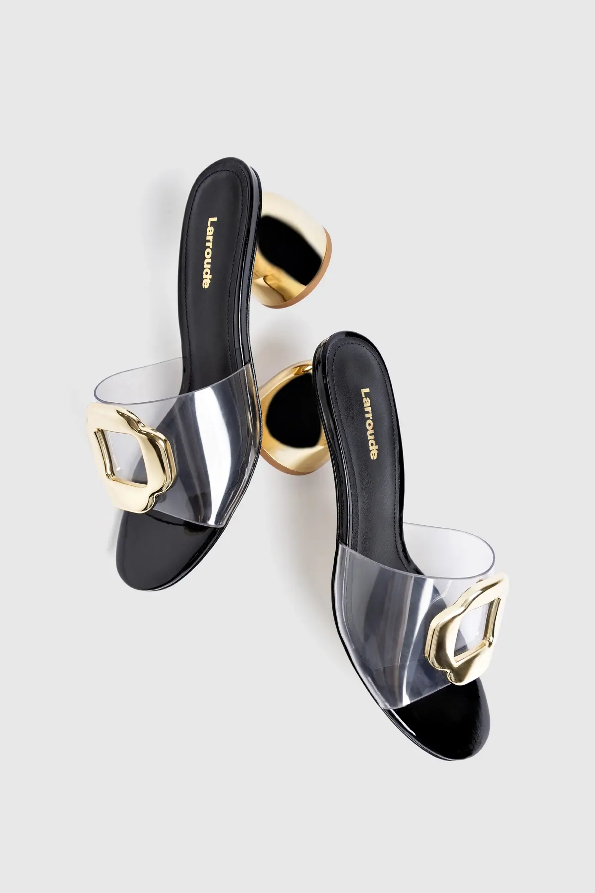 Mule Margherita Clear Couro Verniz Preto - Image 3