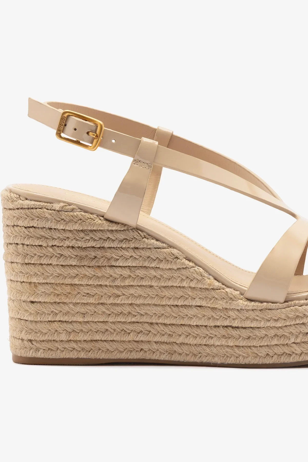 Sandália Espadrille Daphne Couro Verniz Bege - Image 4