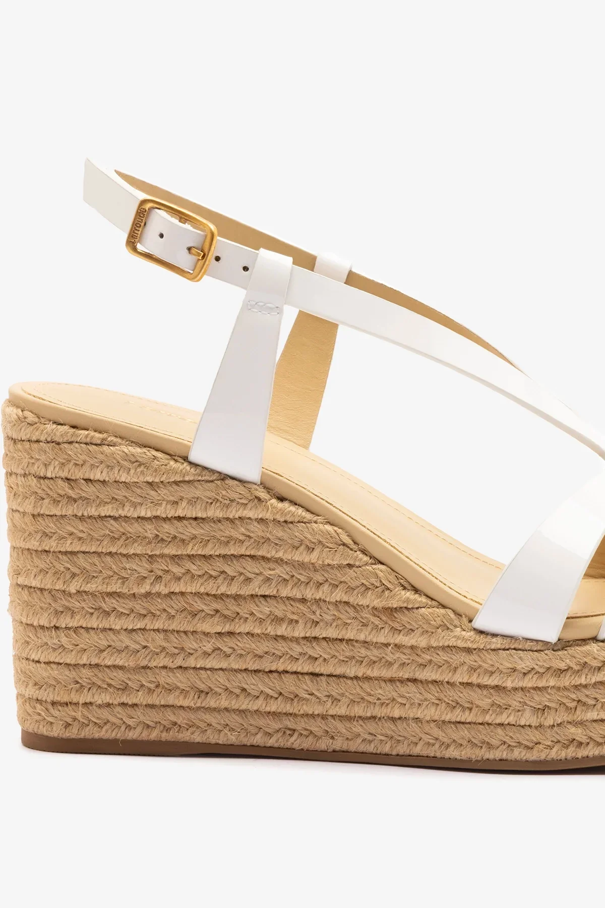 Sandália Espadrille Daphne Couro Verniz Branco - Image 4