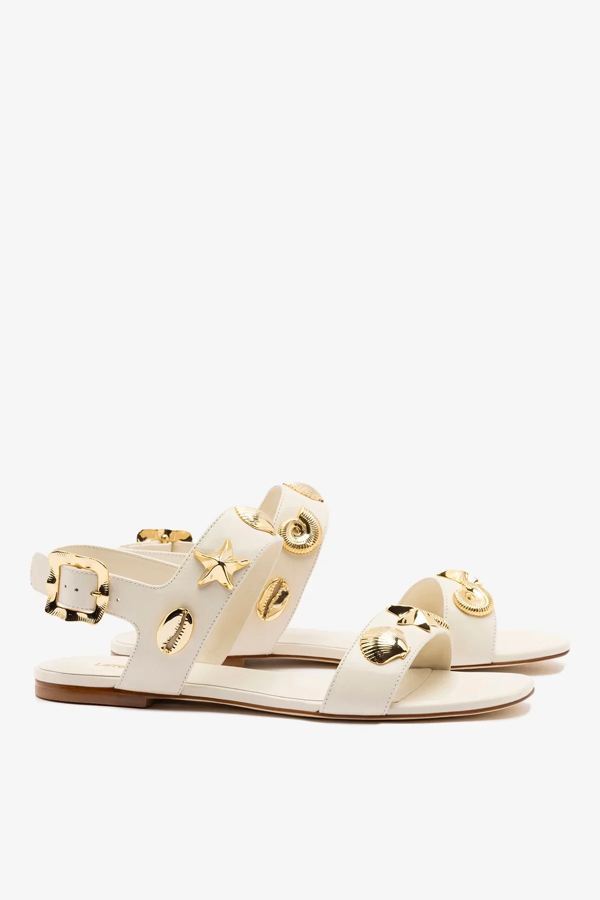 Sandália Flat Madison Couro Off White - Image 2