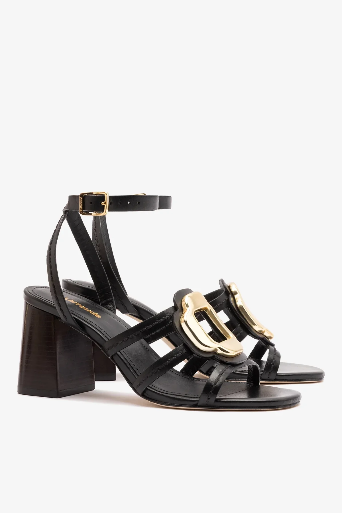Sandália Margherita Block Couro Preto - Image 3