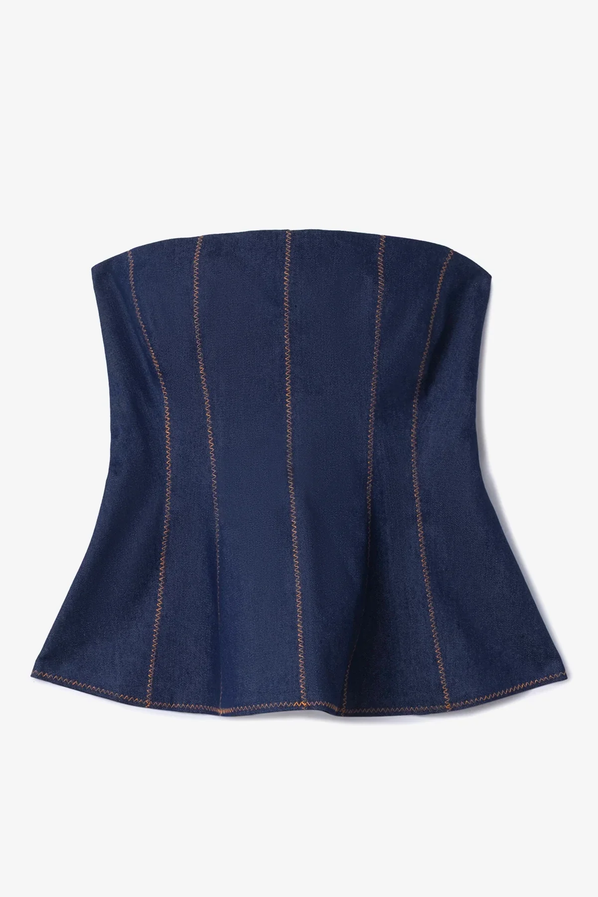 Blusa Bustiê Claire Jeans Azul