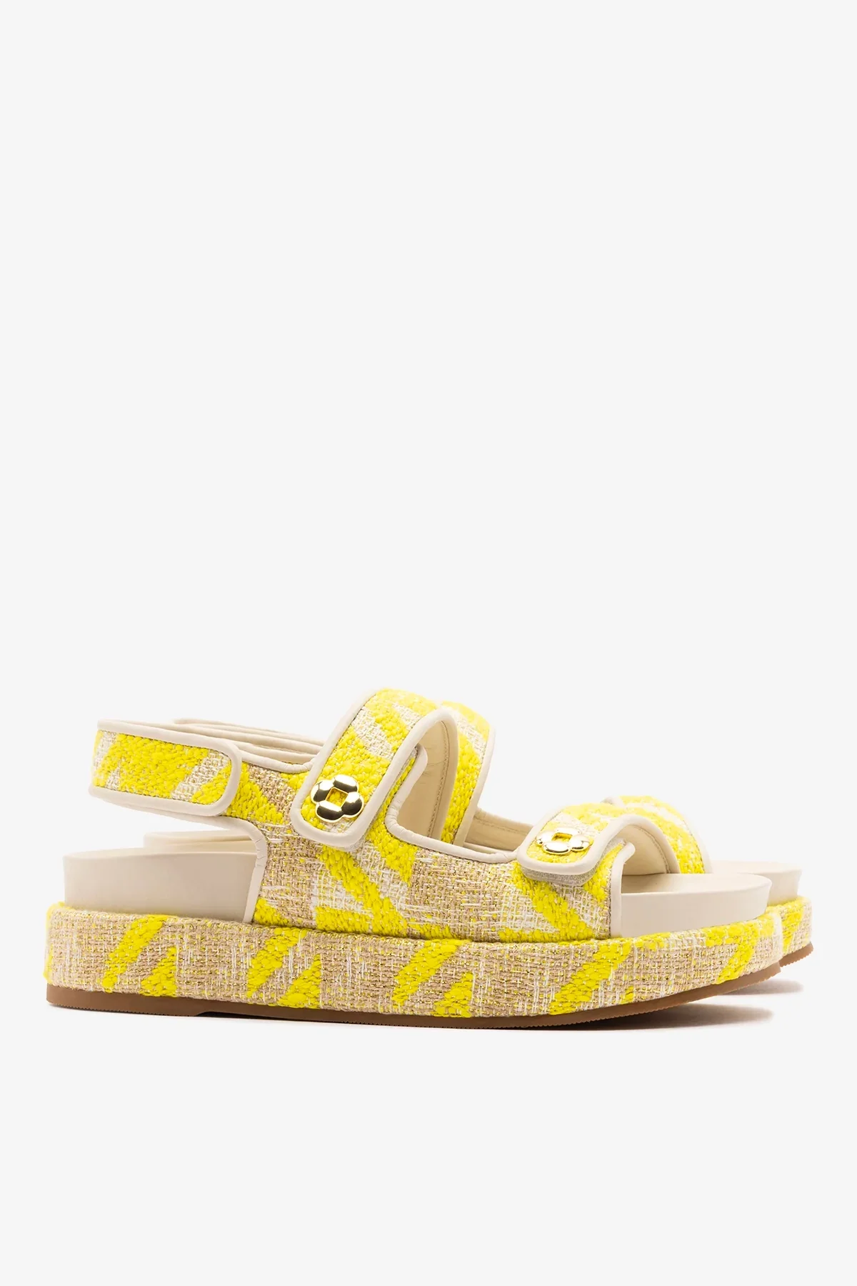 Sandalia Jetty Malha Estampado Amarelo - Image 3