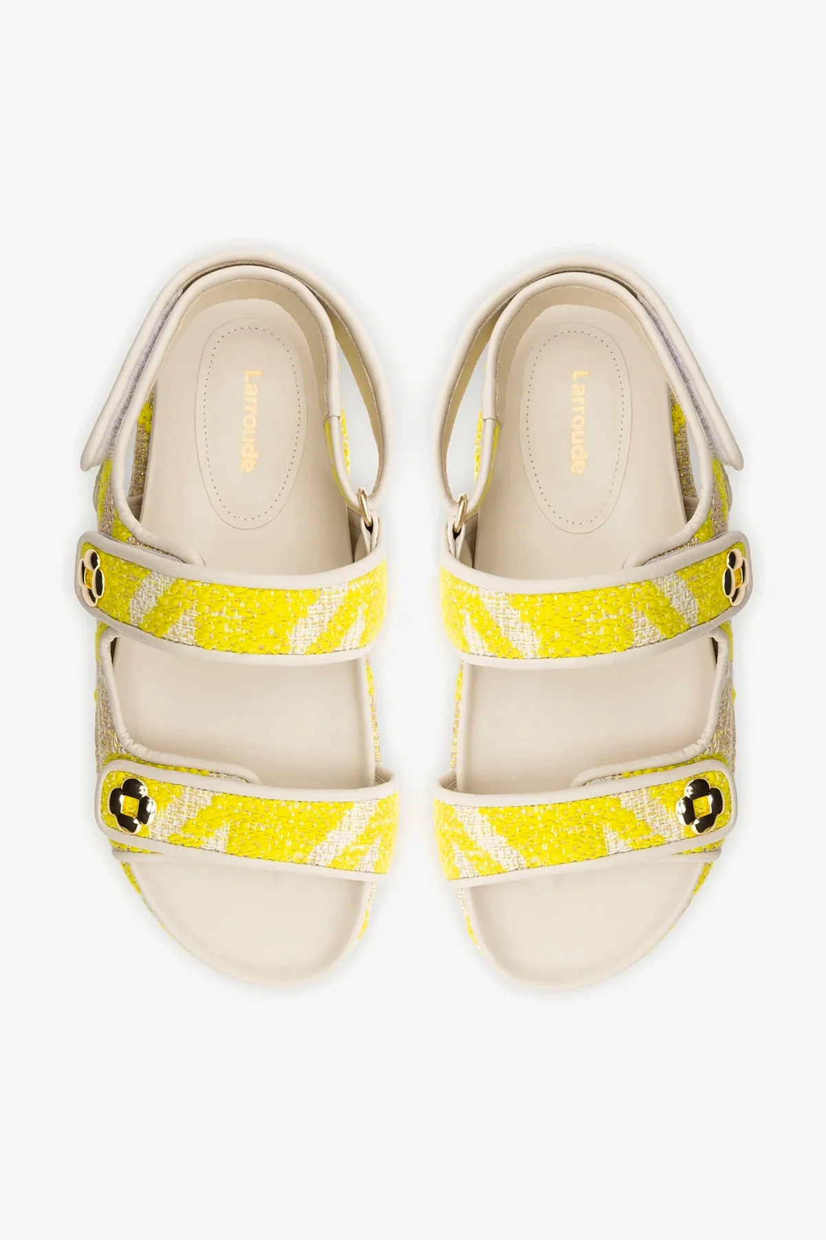 Sandalia Jetty Malha Estampado Amarelo - Image 7