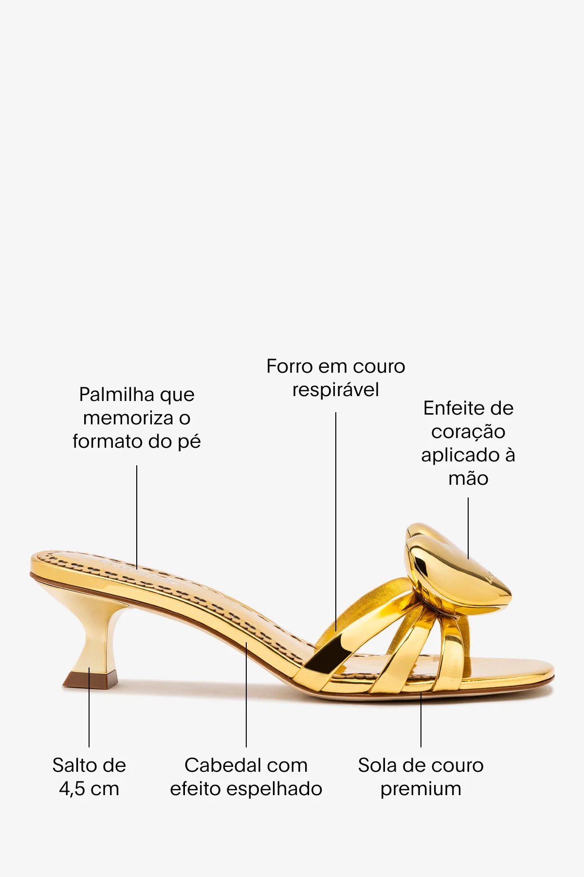 Mule Amore Espelhado Dourado - Image 5