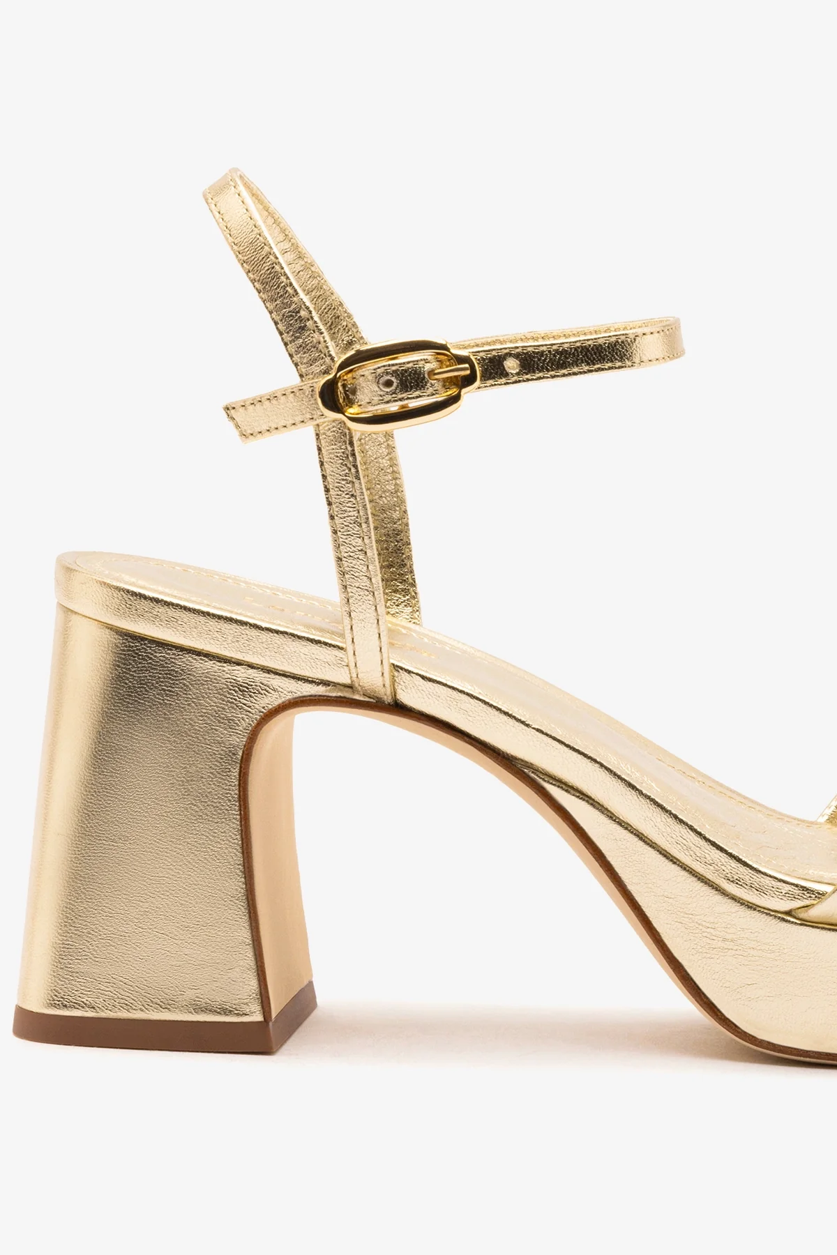 Sandália Plataforma Bianca Low Couro Dourado - Image 4