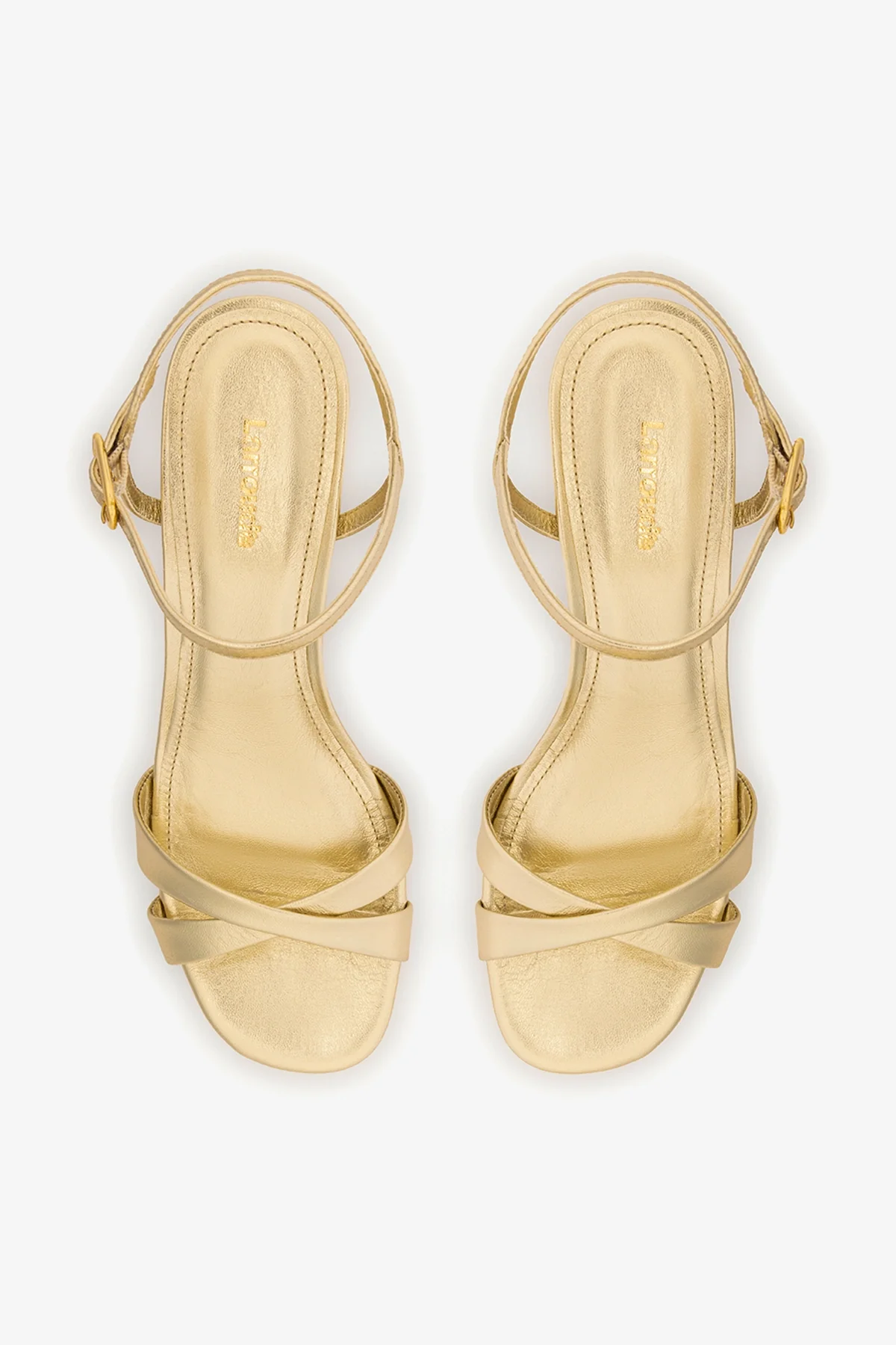 Sandália Plataforma Bianca Low Couro Dourado - Image 7